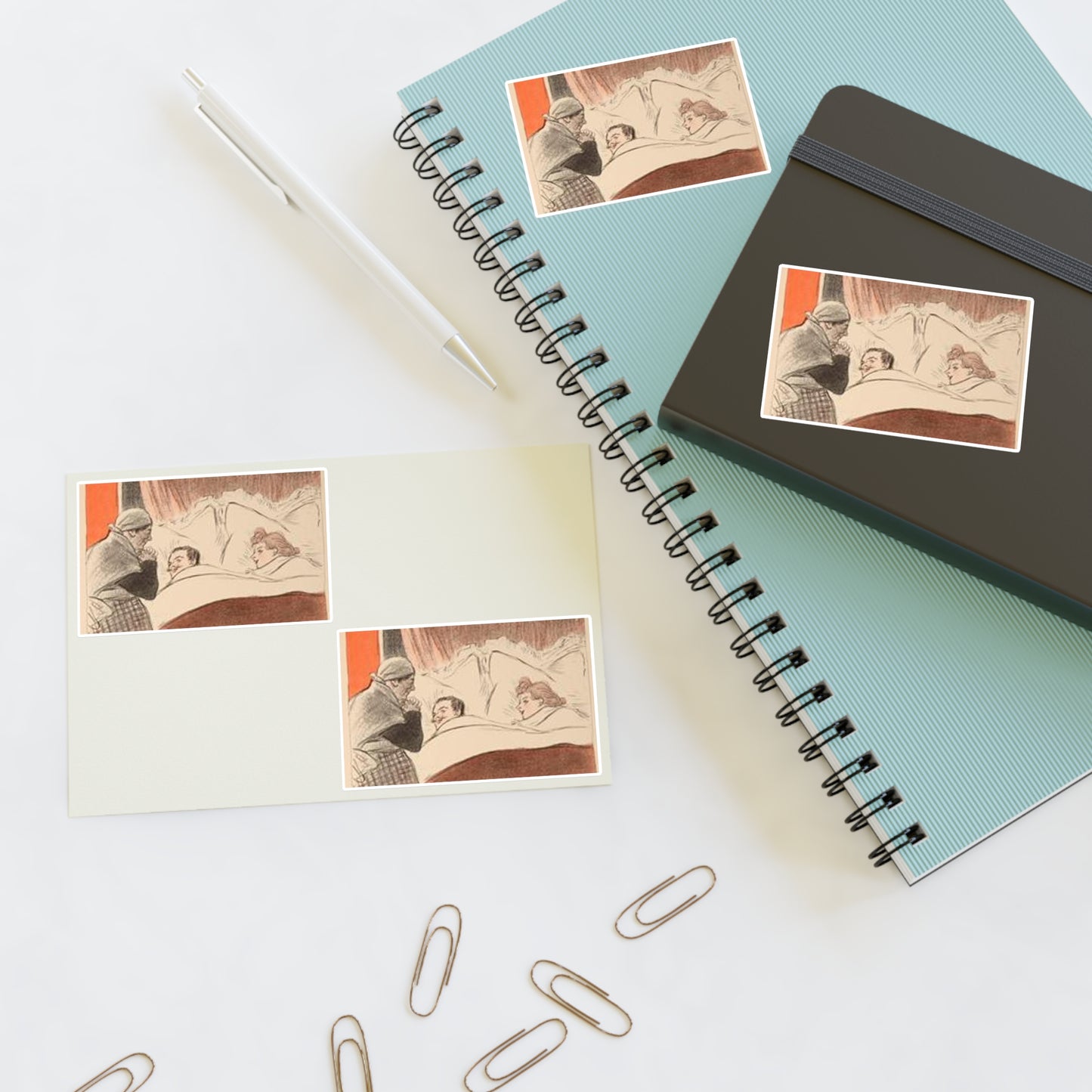 Steinlen - je-l-ai-promis-a-gertrude Laminated UV Protective Vinyl Stickers