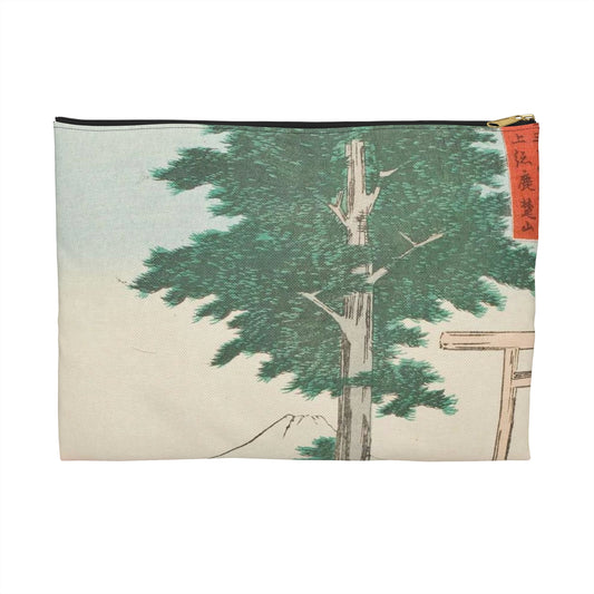Mt. Rokuso in Kazusa Province LACMA M.2007.152.25 Large Organizer Pouch with Black Zipper