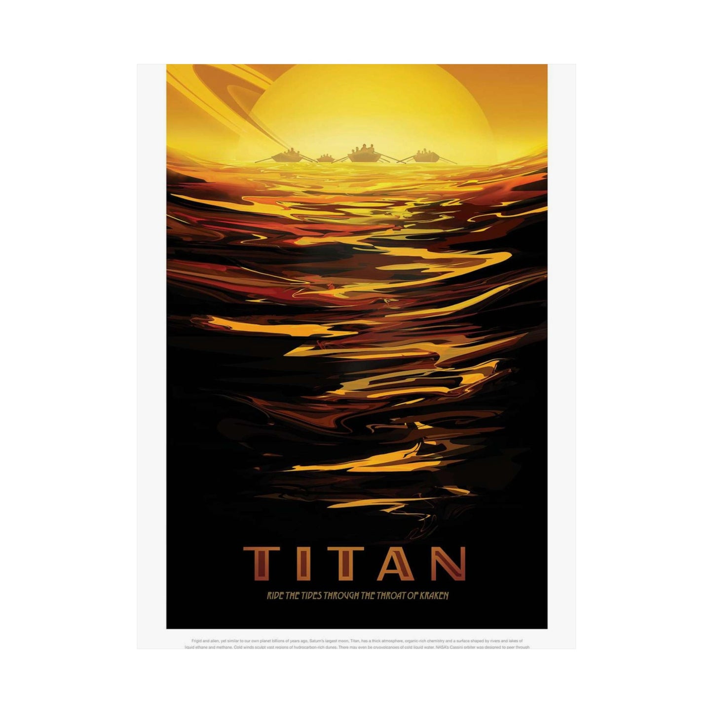 JPL Visions of the Future, Titan High Quality Matte Wall Art Poster for Home, Office, Classroom