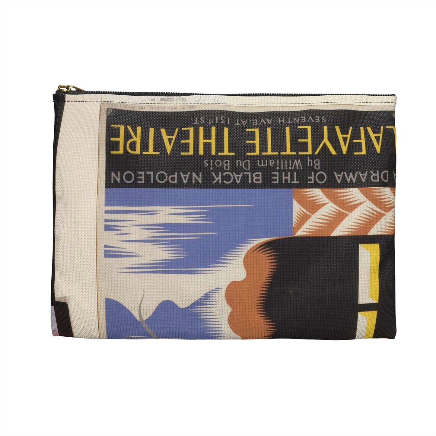 Haiti, a drama of the black Napoleon, by William Du Bois, Lafayette Theatre Large Organizer Pouch with Black Zipper