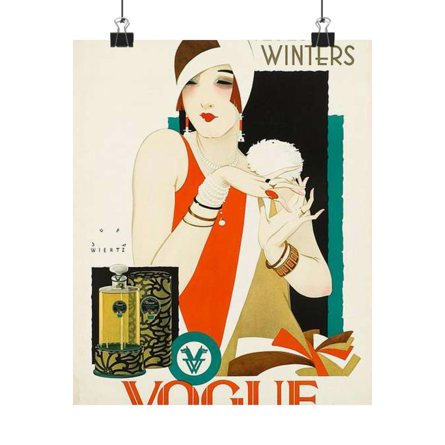 1926 1927 circa Jupp Wiertz Plakat Das Parfüm dieses Winters - Vogue, Firma F. Wolff & Sohn, Karlsruhe High Quality Matte Wall Art Poster for Home, Office, Classroom