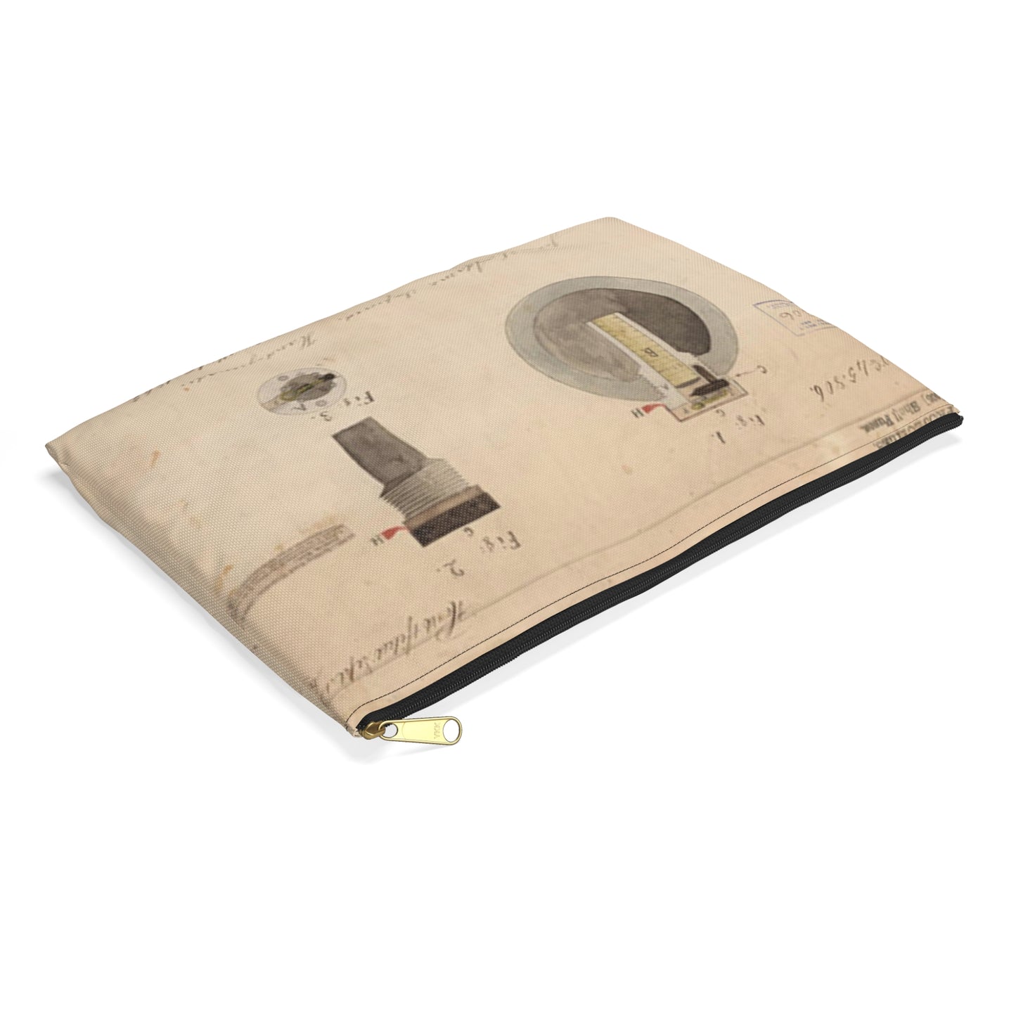 Patent drawing - Drawing of Improved Hand Grenade Public domain  image Large Organizer Pouch with Black Zipper