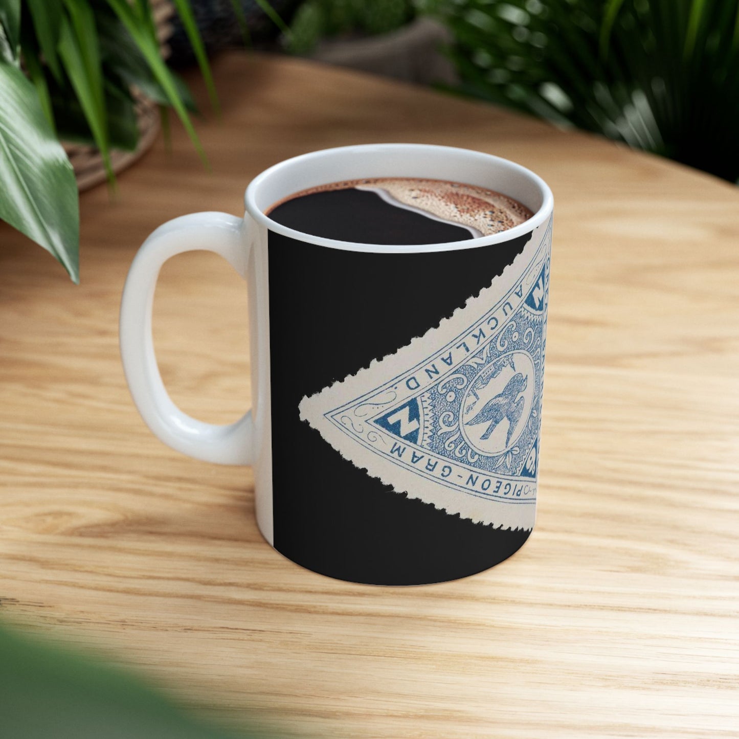 Great Barrier Pigeongram Agency six penny stamp Beautiful Novelty Ceramic Coffee Mug 11oz