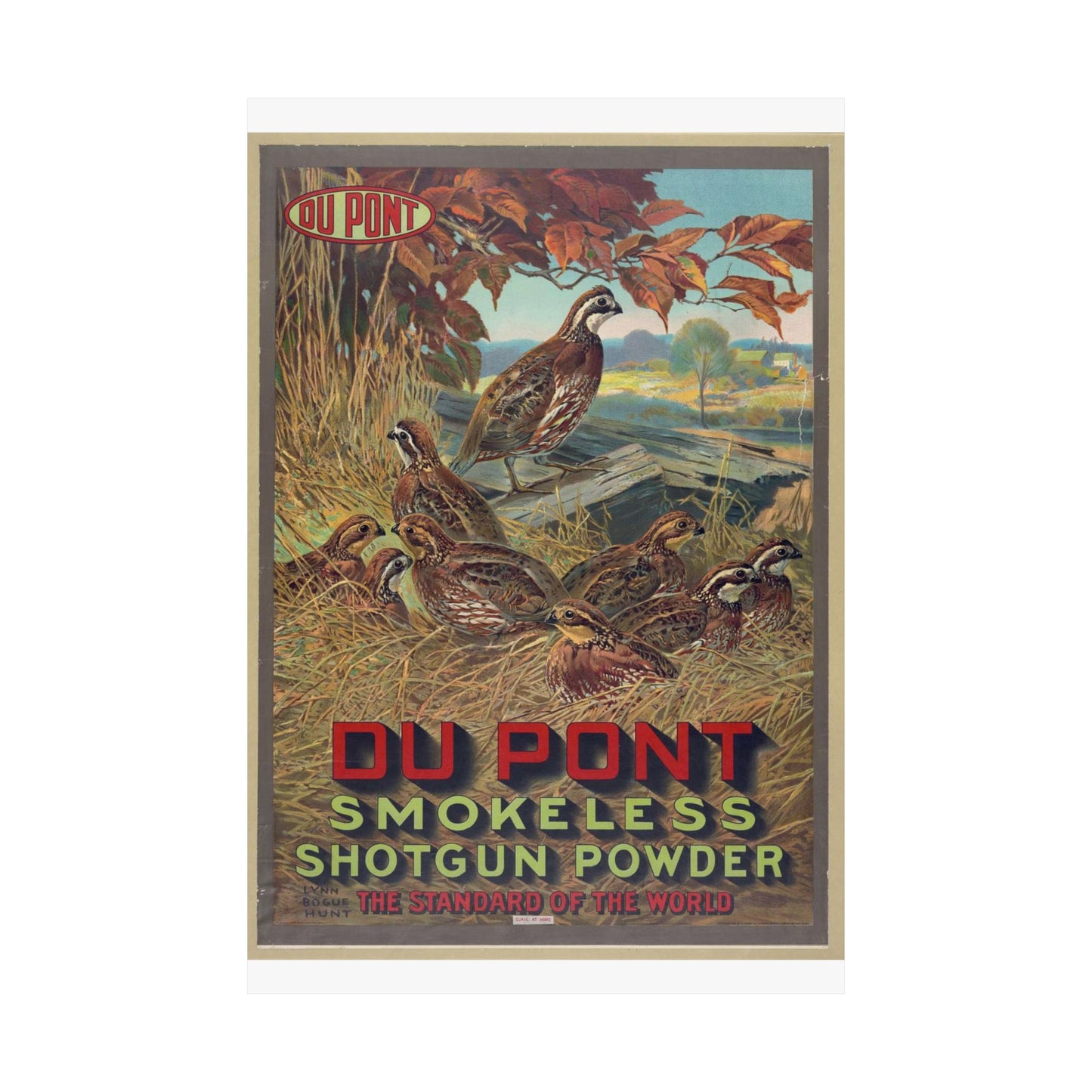 Du Pont smokeless shotgun powder - the standard of the world High Quality Matte Wall Art Poster for Home, Office, Classroom