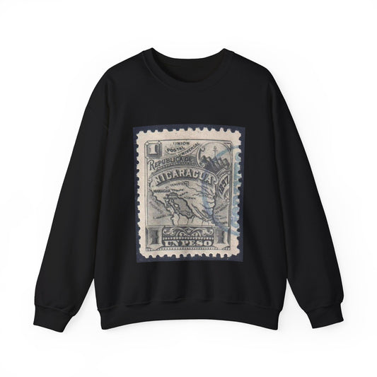 Nicaragua 1897 Sc96u - postal stamp Black Heavy Blend Adult Crew Neck SweatShirt