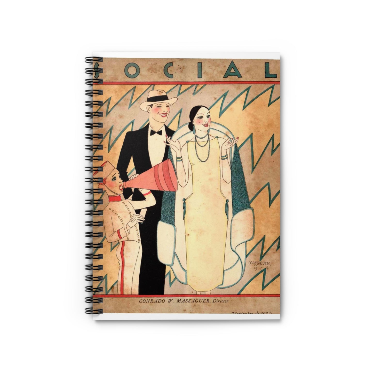 Social vol IX No 11 noviembre 1924 0000 Spiral Bound Ruled Notebook with Printed Cover