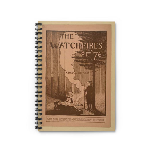 The watchfires of '76., Art Nouveau Poster Spiral Bound Ruled Notebook with Printed Cover