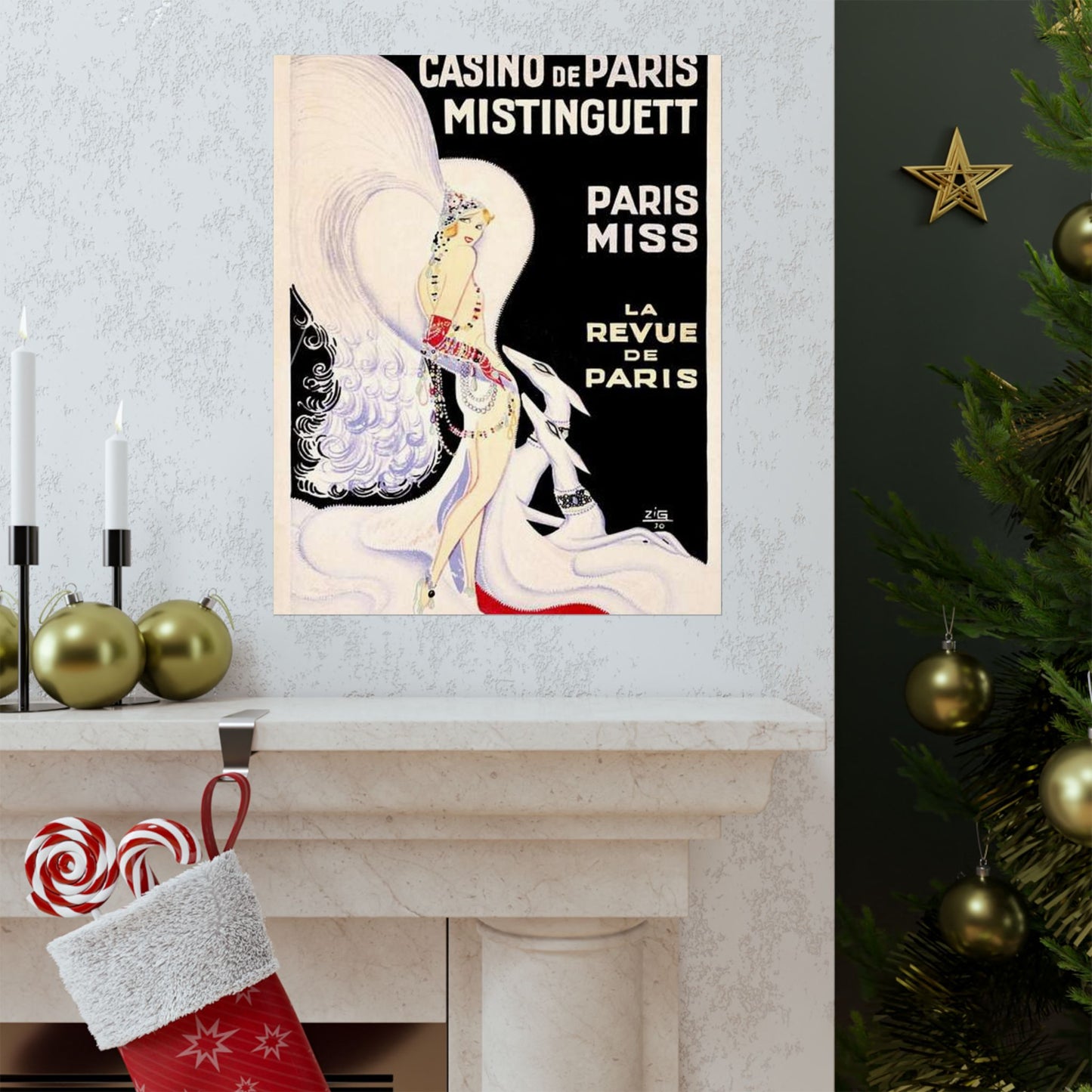 Louis Gaudin - La Revue de Paris 1930 High Quality Matte Wall Art Poster for Home, Office, Classroom