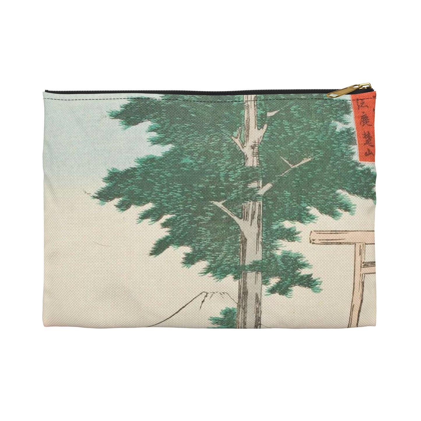 Mt. Rokuso in Kazusa Province LACMA M.2007.152.25 Large Organizer Pouch with Black Zipper