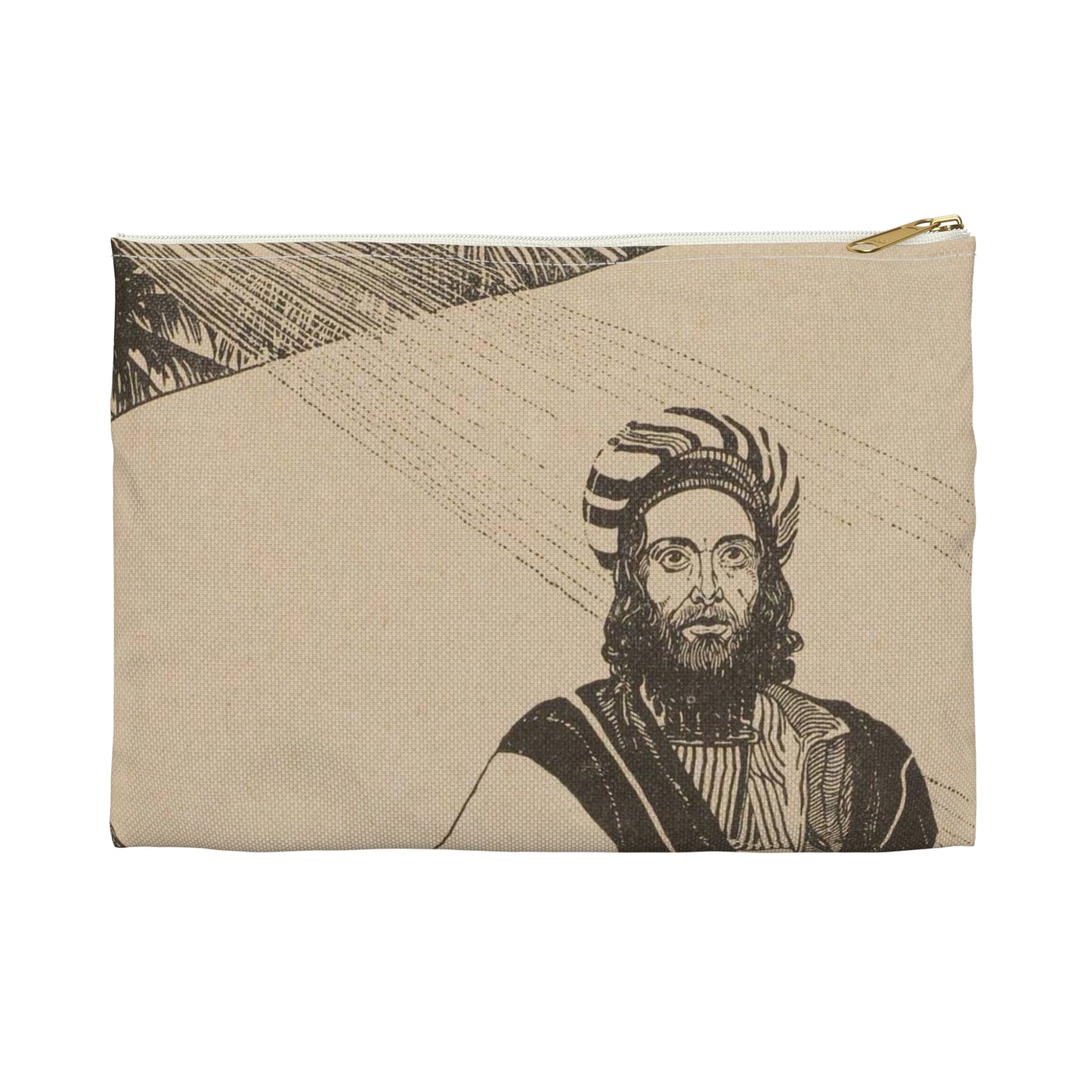 Lilien Daniel - Art nouveau public domain image Large Organizer Pouch with Black Zipper