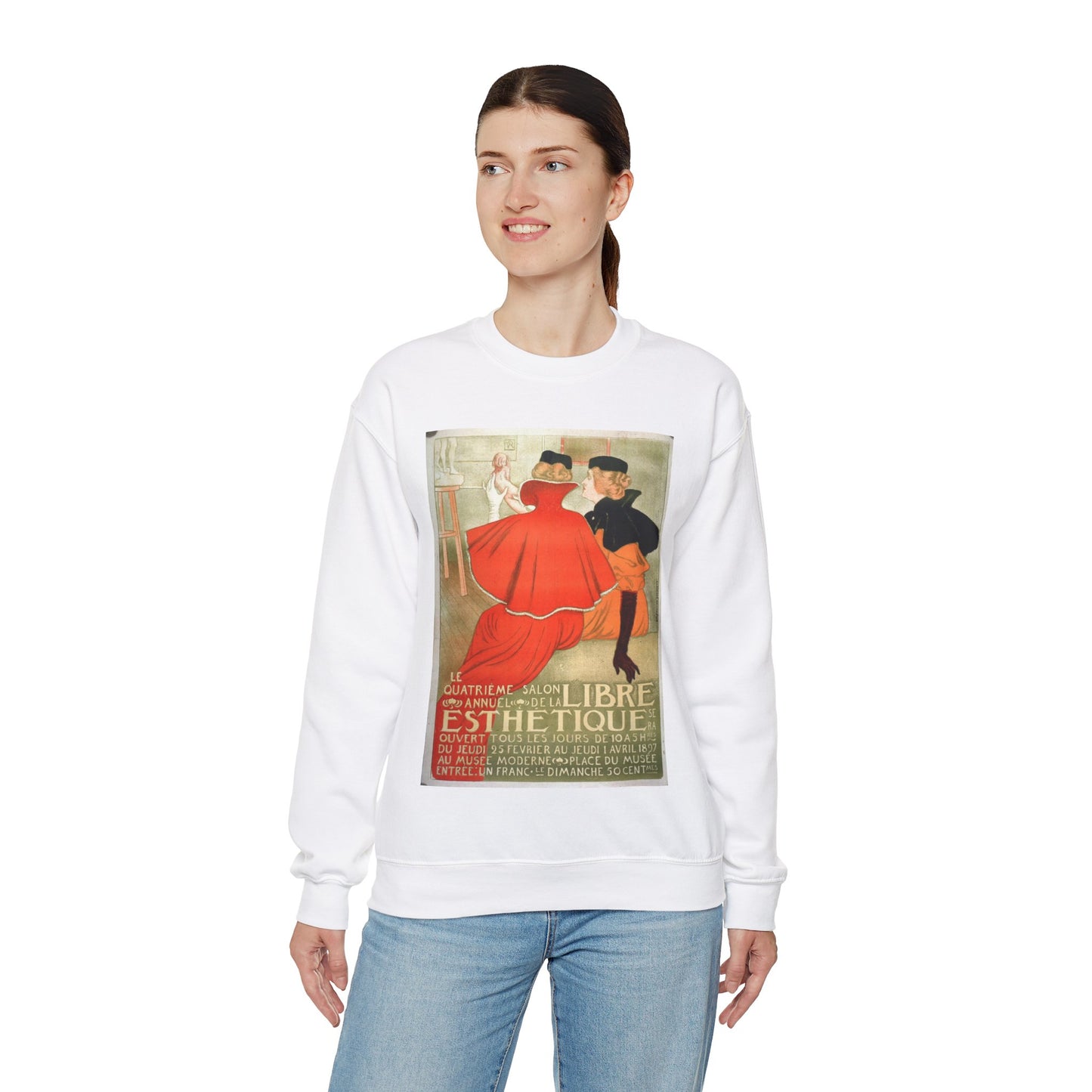 Le quatrième salon annuel de la Libre Esthétique White Heavy Blend Adult Crew Neck SweatShirt