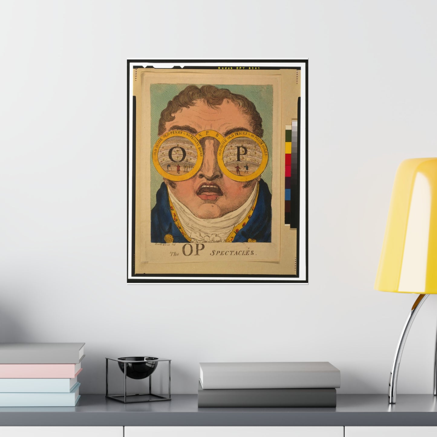 The OP spectacles / Cruikshank del., British Cartoon Print High Quality Matte Wall Art Poster for Home, Office, Classroom