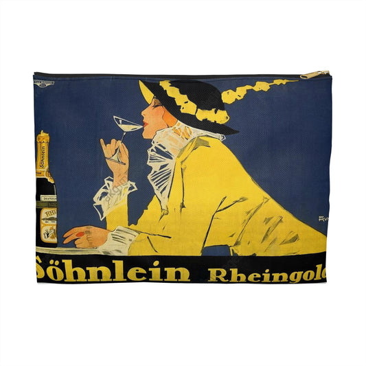 Fritz Rumpf (1888-1949) - Söhnlein Rheingold, c. 1910 Large Organizer Pouch with Black Zipper