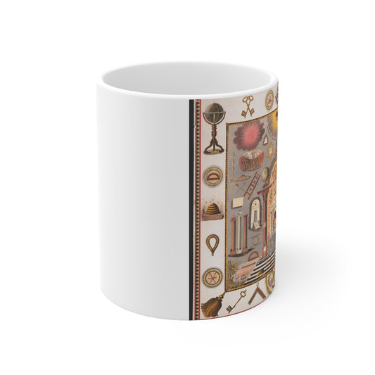 Masonic chart of the Scottish rite Beautiful Novelty Ceramic Coffee Mug 11oz