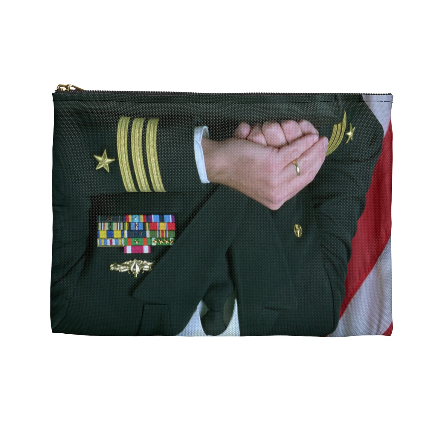 Commander Theodore J. Hoffman, USN Large Organizer Pouch with Black Zipper