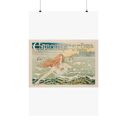 Affiche belge pour le "Casino de Cabourg". High Quality Matte Wall Art Poster for Home, Office, Classroom
