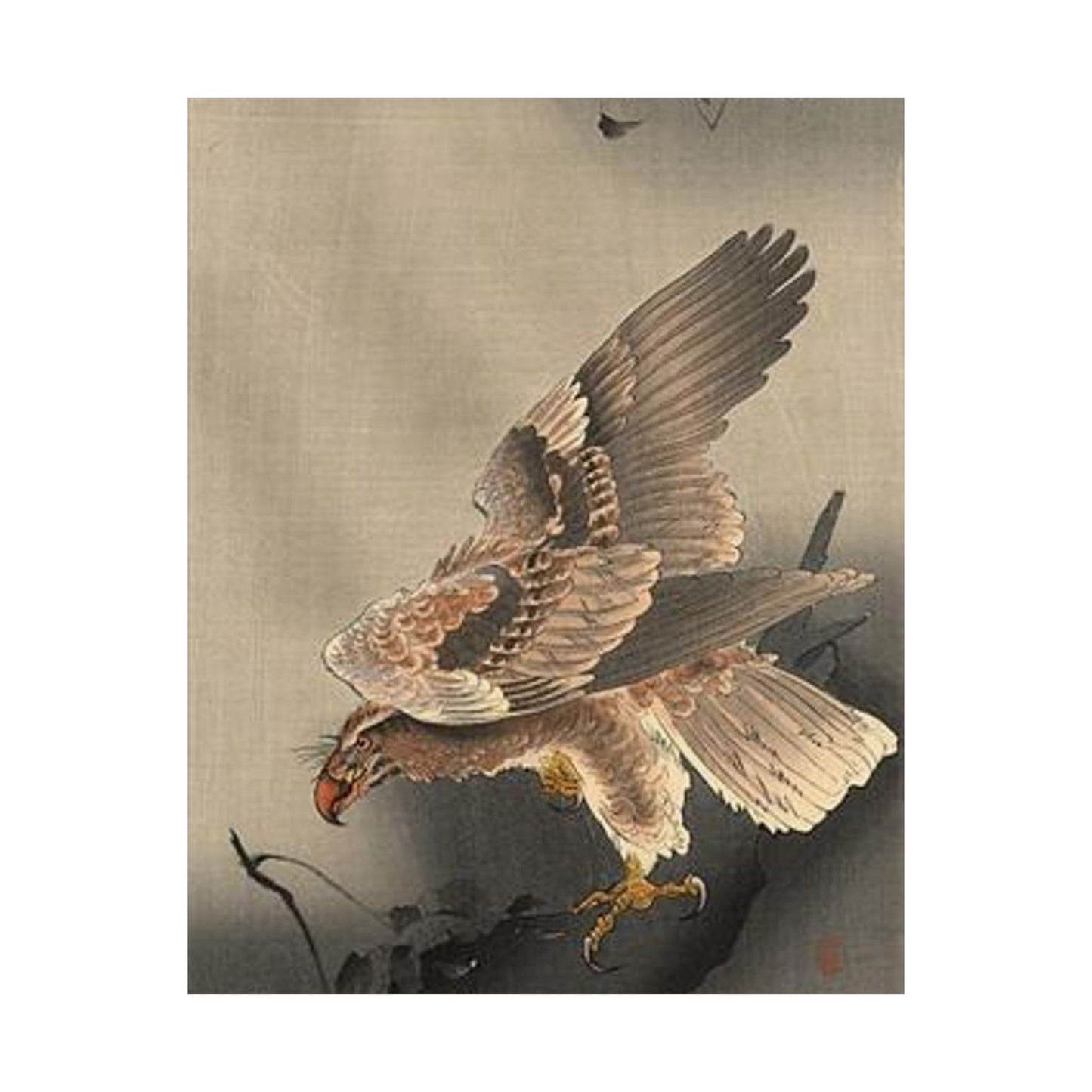 Koson - swooping-eagle, Ohara Koson High Quality Matte Wall Art Poster for Home, Office, Classroom