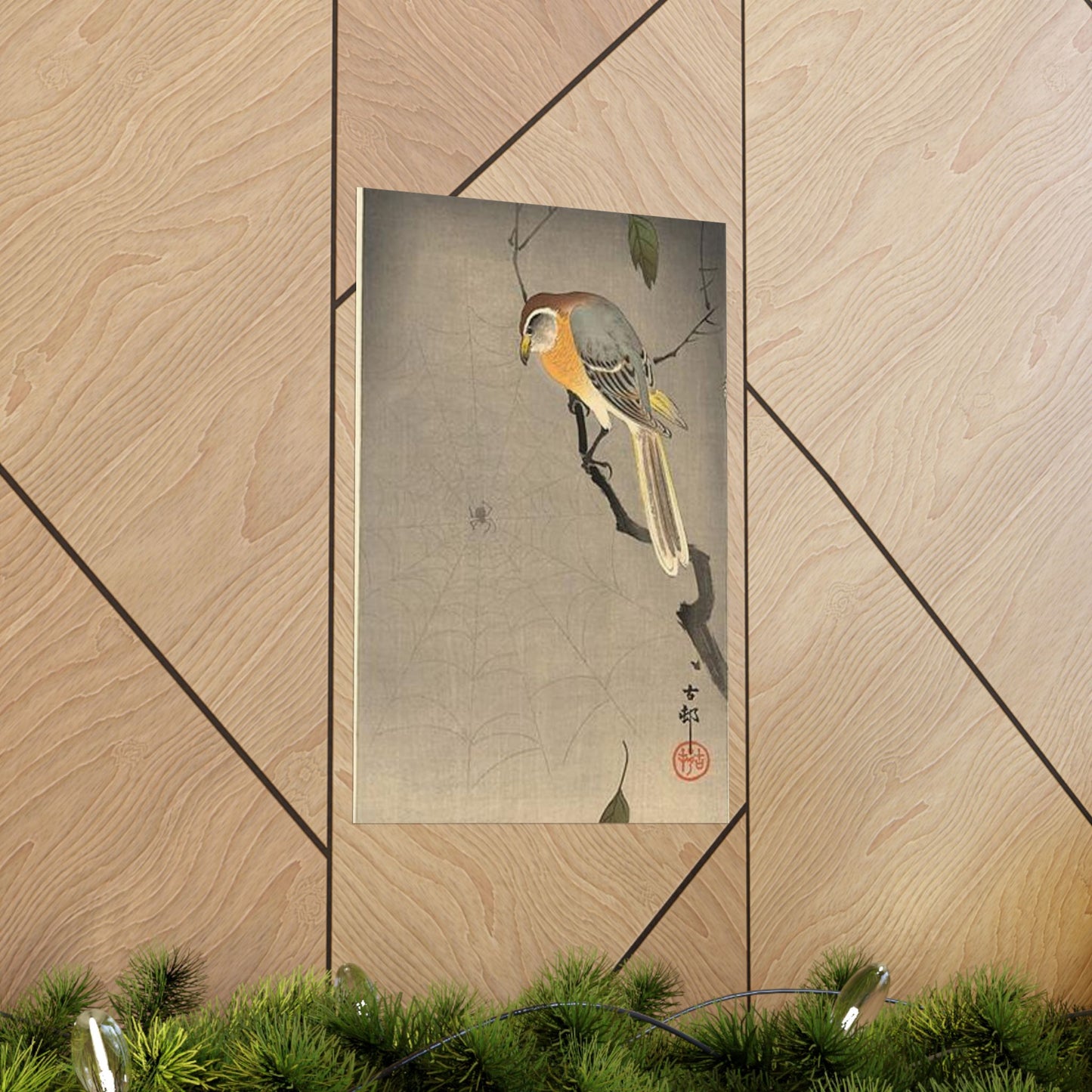 Koson - the-spiderweb, Ohara Koson High Quality Matte Wall Art Poster for Home, Office, Classroom