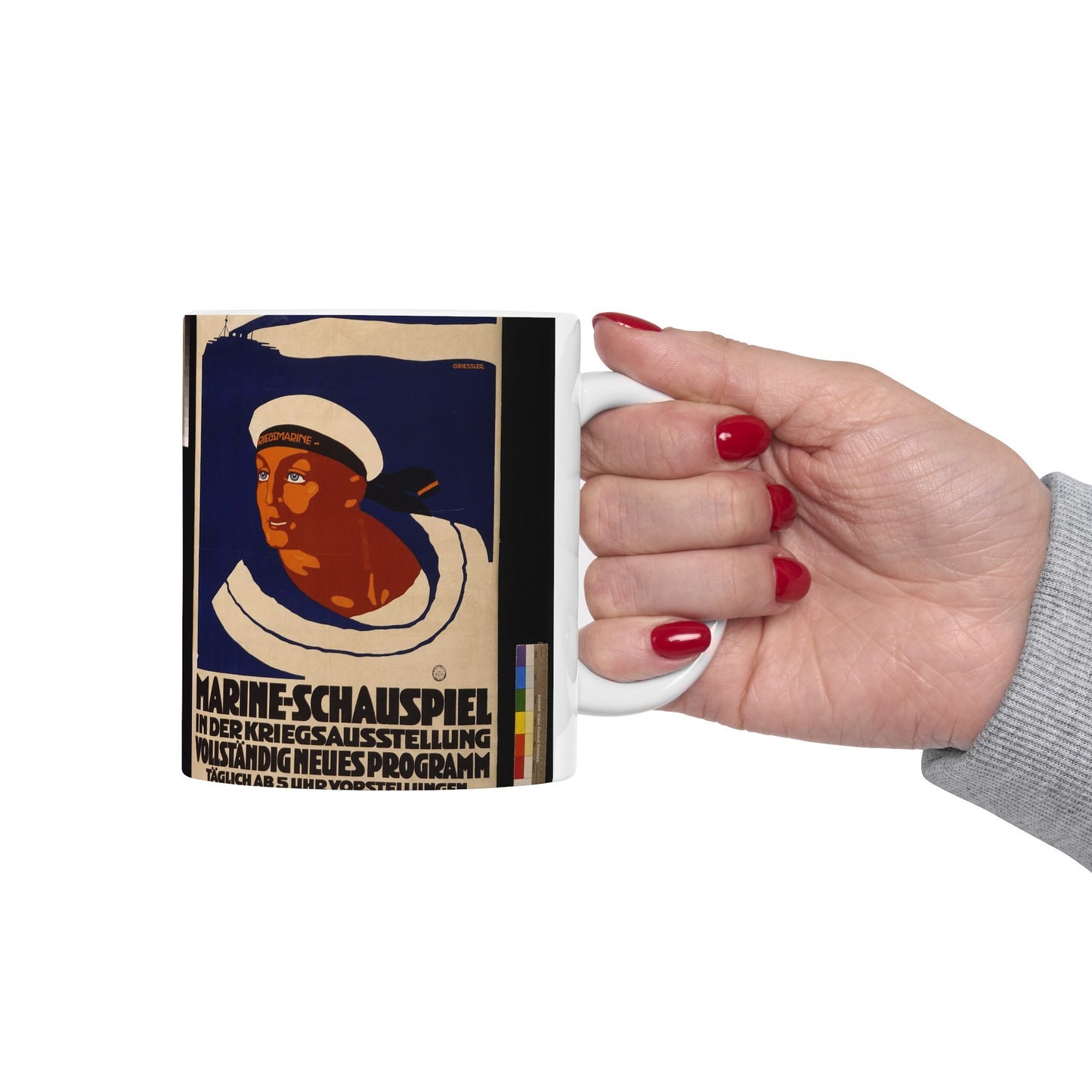 Marine-schauspiel in der Kriegsausstellung ... / Griessler. Beautiful Novelty Ceramic Coffee Mug 11oz