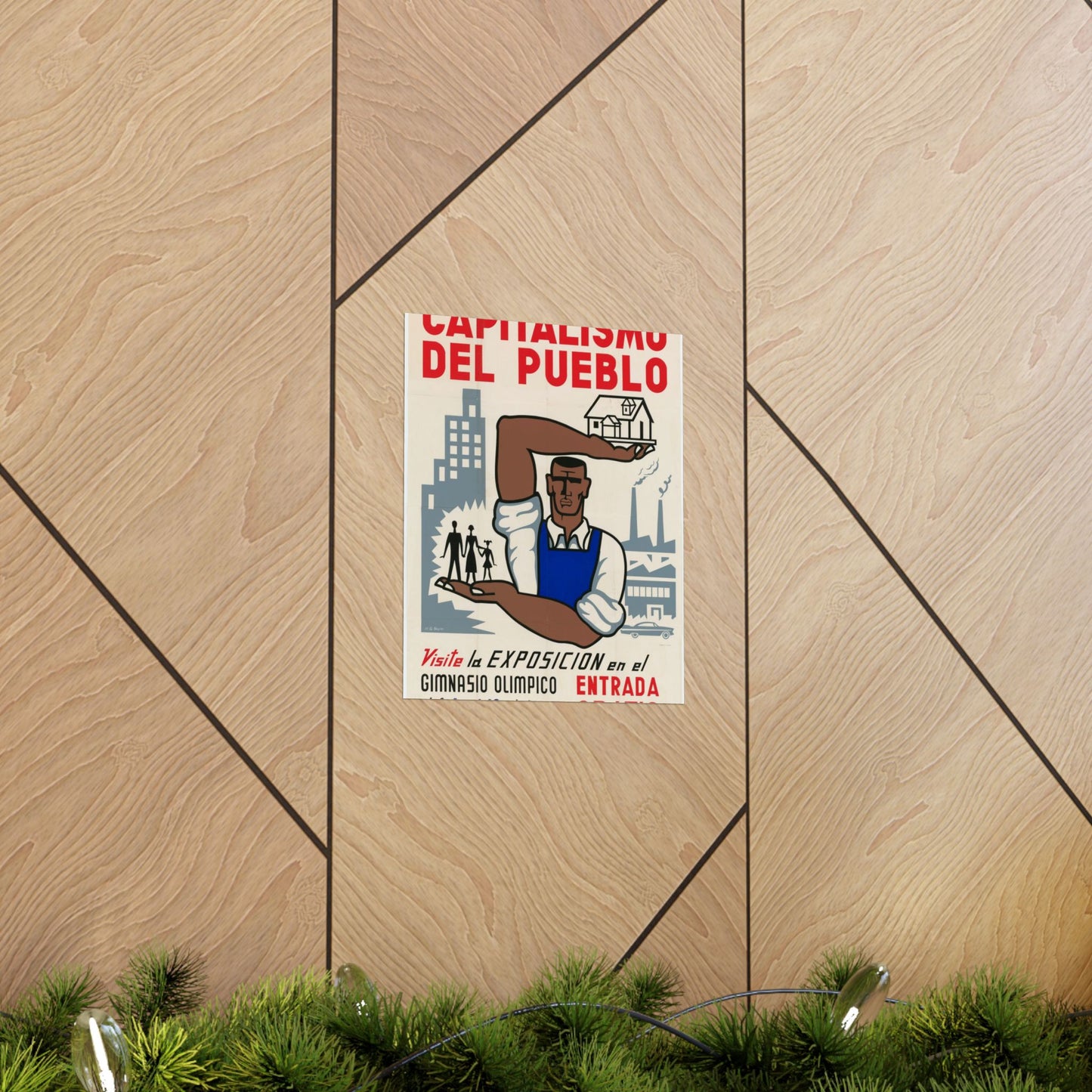 People's Capitalism Poster, United States information service propaganda High Quality Matte Wall Art Poster for Home, Office, Classroom