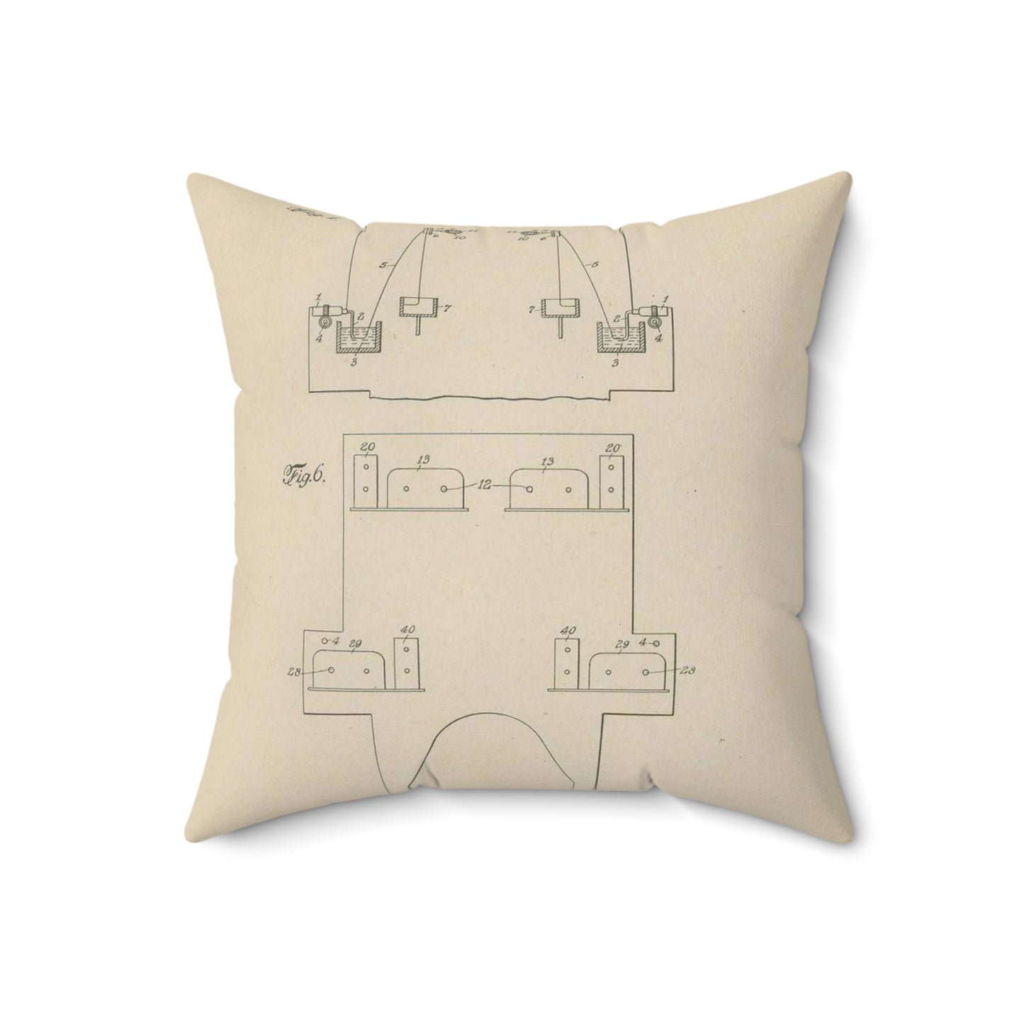 Patent Case File No. 2,060,097, Method of Spinning Rayon, Inventors Edward R. McKee and Archibald S. Hunter - DPLA - 472f8c0cc0da4d044e243ea2d0e841d1 (page 5) Decorative Accent Square Pillow