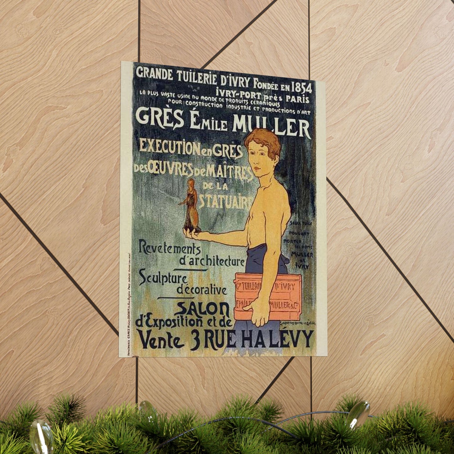 Affiche pour la "Grande Tuilerie d'Ivry" (Usine Émile Muller). High Quality Matte Wall Art Poster for Home, Office, Classroom