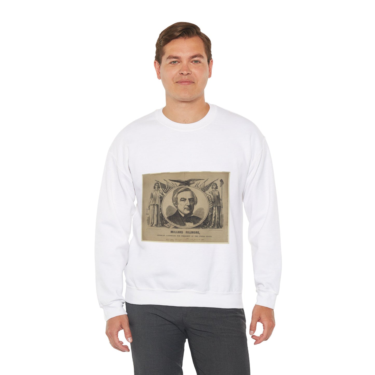 Millard Fillmore, American candidate for president of the United States White Heavy Blend Adult Crew Neck SweatShirt