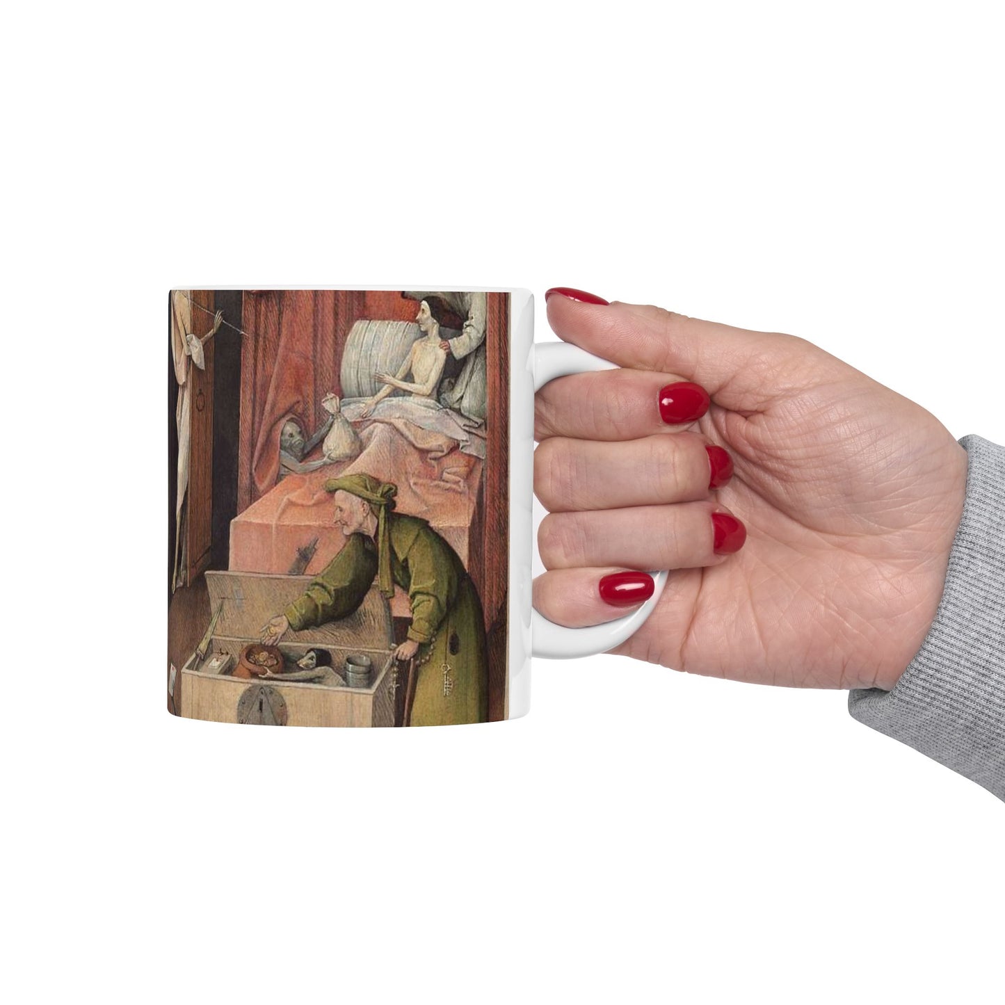 Jheronimus Bosch death and the miser Beautiful Novelty Ceramic Coffee Mug 11oz