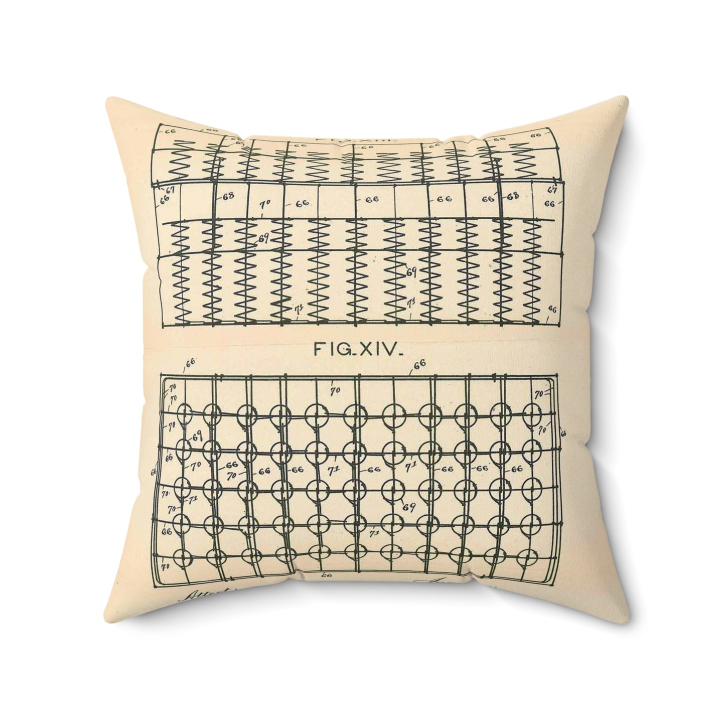 Patent Case File No. 355,139, Dish Washing Machine, Inventor Josephine G. Cochran - DPLA - 1a806ea5879c9a272713bca02da1a760 (page 61) Decorative Accent Square Pillow