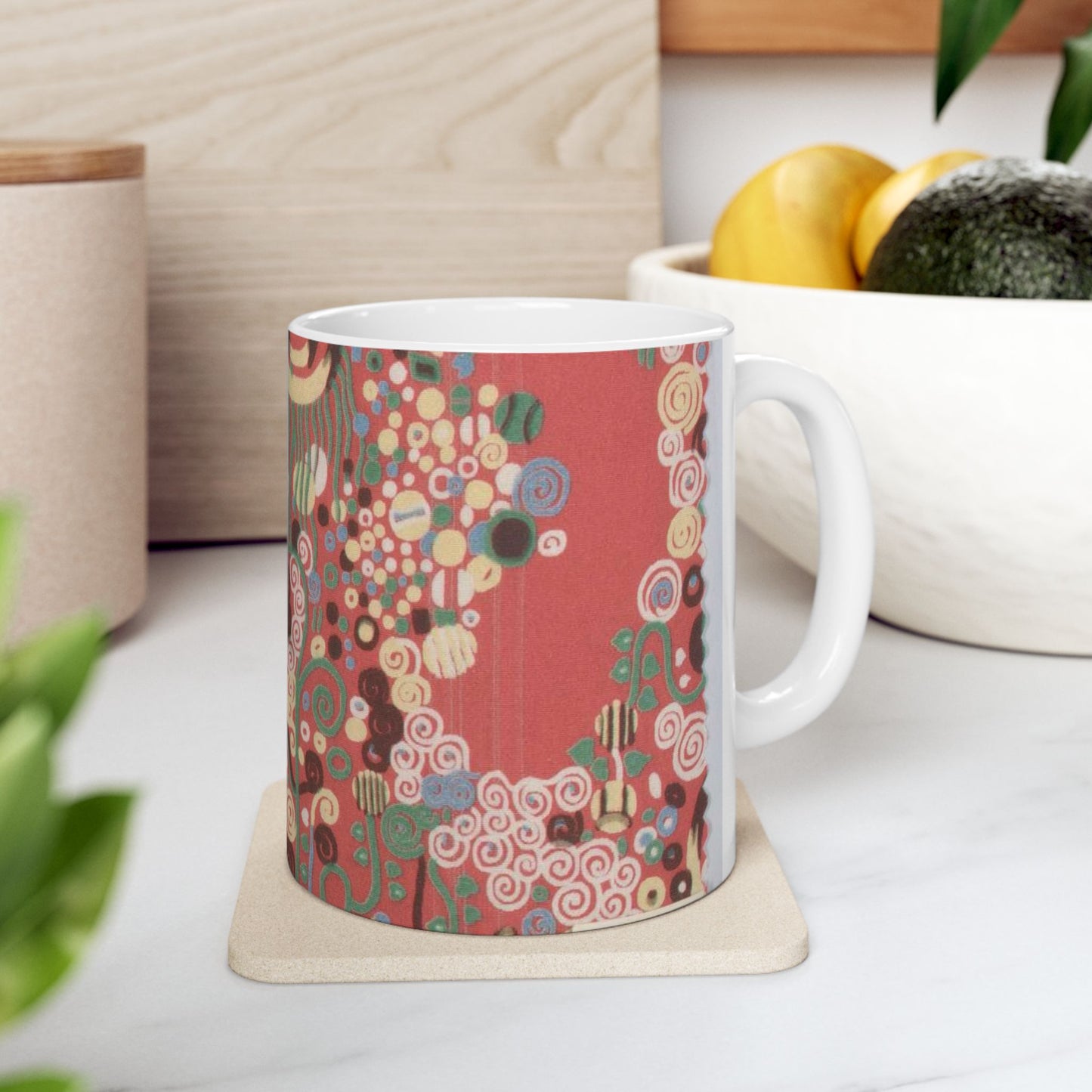 Textile sample - Public domain dedication museum photo Beautiful Novelty Ceramic Coffee Mug 11oz