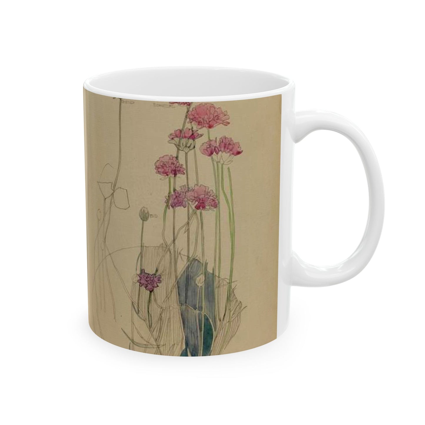 Sea Pink - Holy Island - Charles Rennie Mackintosh - 1901 Beautiful Novelty Ceramic Coffee Mug 11oz