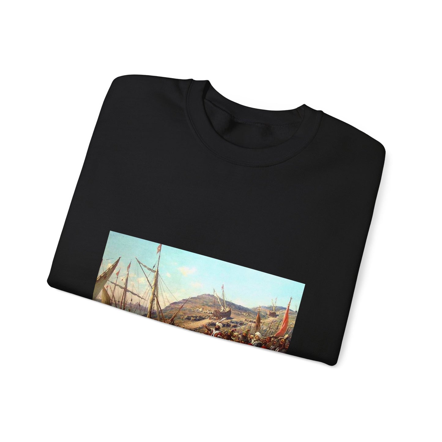 Kusatma Zonaro - Public domain scan / painting Black Heavy Blend Adult Crew Neck SweatShirt