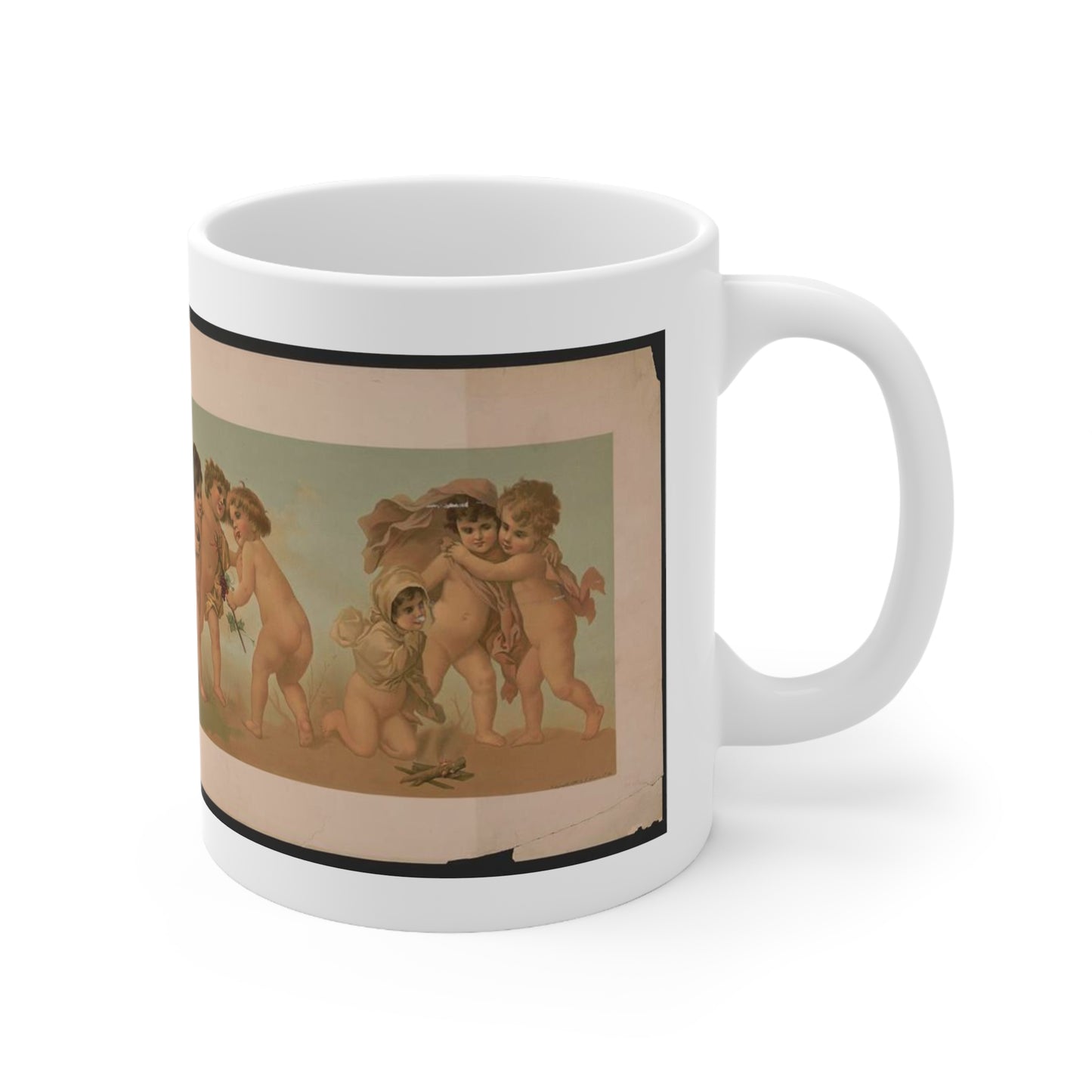 Yard of cupids - Print, Library of Congress collection Beautiful Novelty Ceramic Coffee Mug 11oz