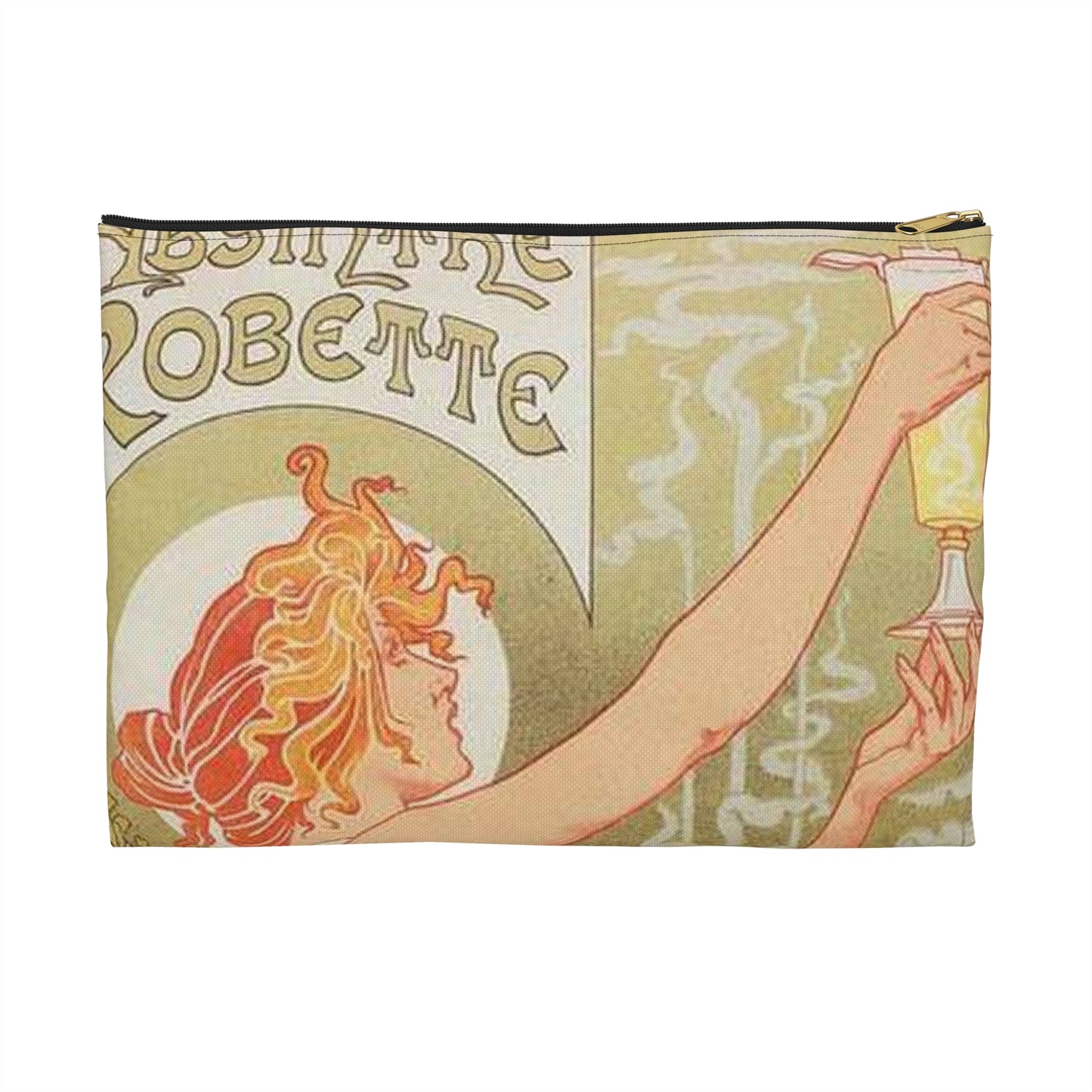 Affiche belge pour l' "Absinthe Robette". Large Organizer Pouch with Black Zipper