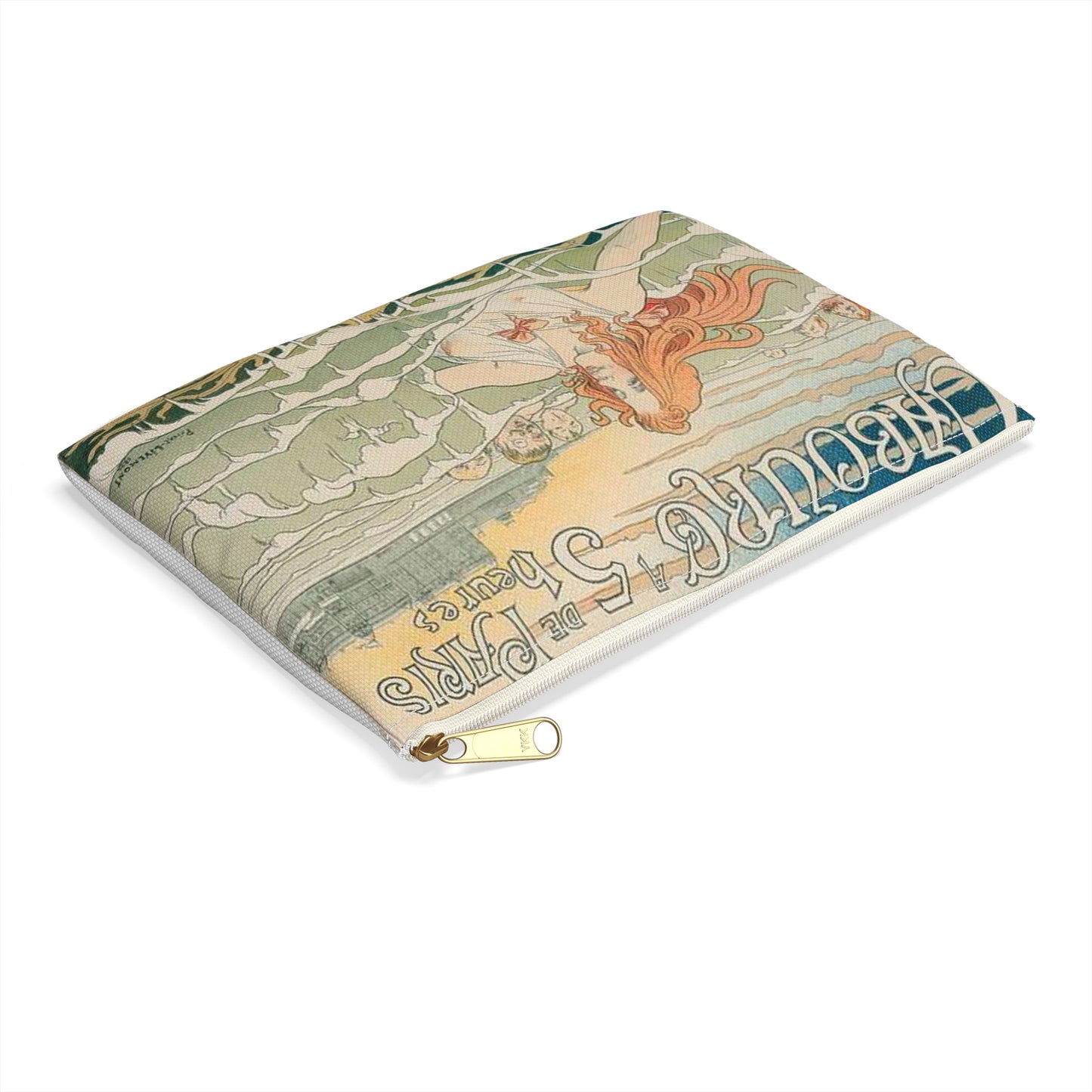 Affiche belge pour le "Casino de Cabourg". Large Organizer Pouch with Black Zipper