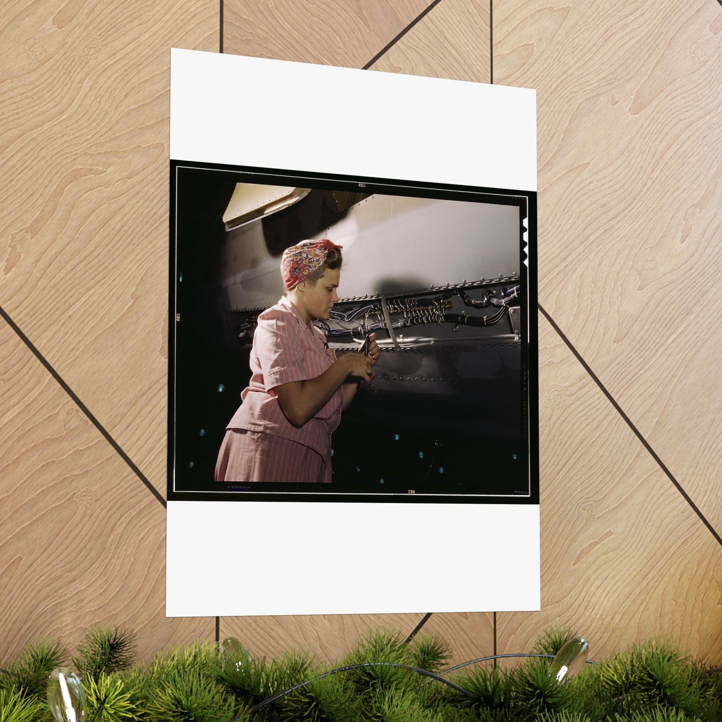 With careful Douglas training, women do accurate electrical assembly and installation work, Douglas Aircraft Company, Long Beach, Calif. High Quality Matte Wall Art Poster for Home, Office, Classroom