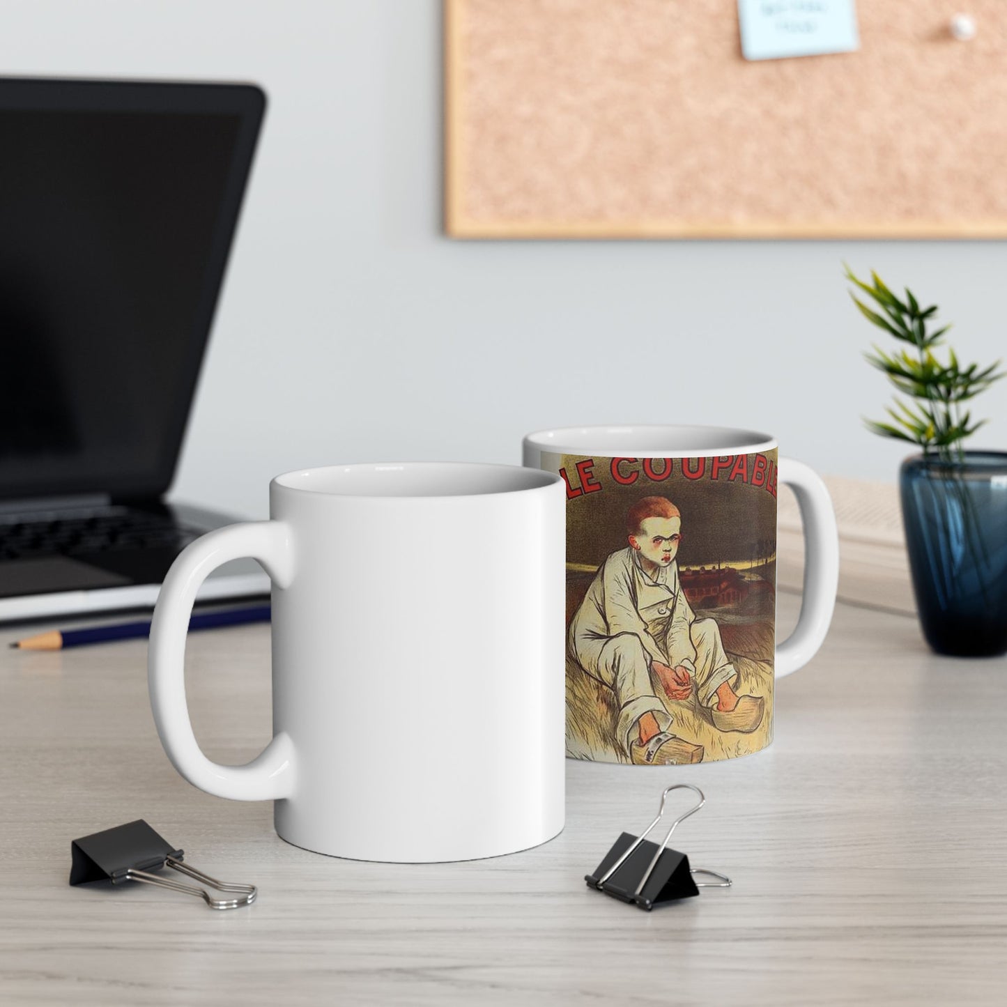 Affiche pour le roman "le Coupable", de François Coppée, publié dans le Journal. Beautiful Novelty Ceramic Coffee Mug 11oz