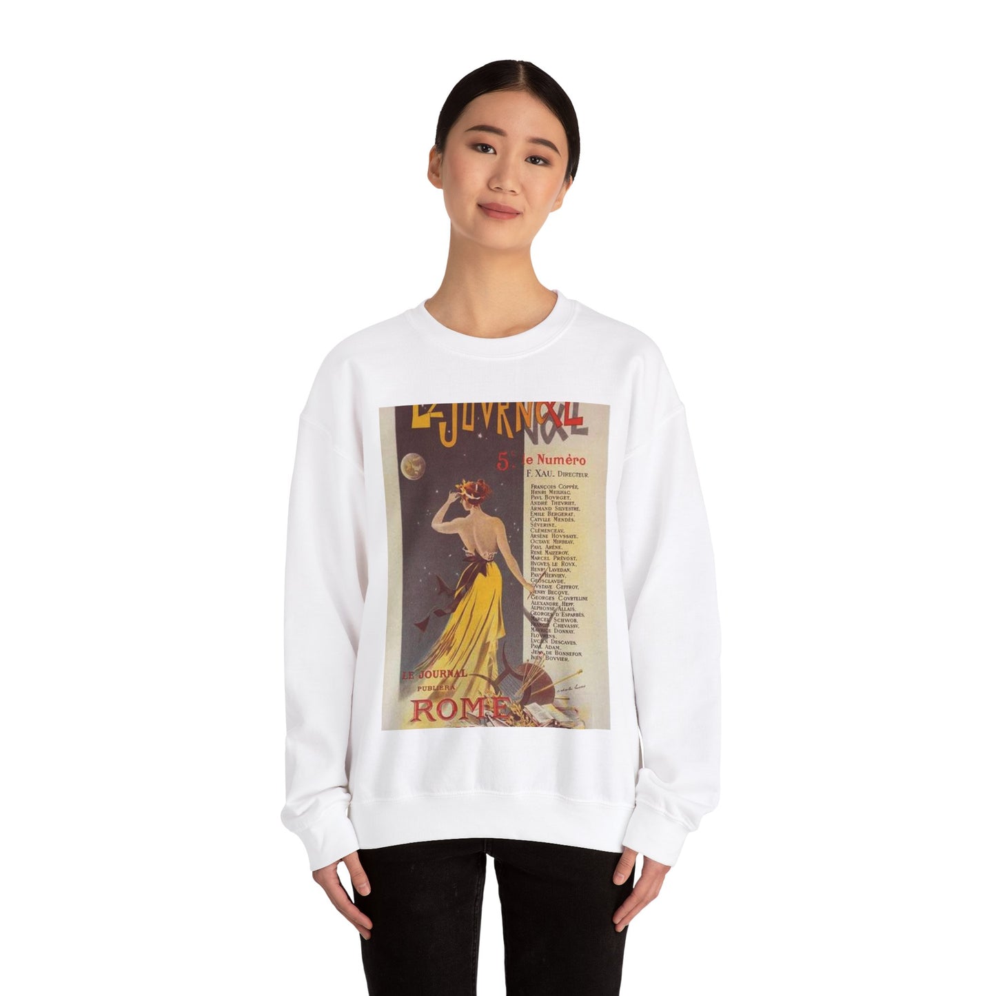 Affiche pour annoncer la publication de "Rome" dans Le Journal. White Heavy Blend Adult Crew Neck SweatShirt