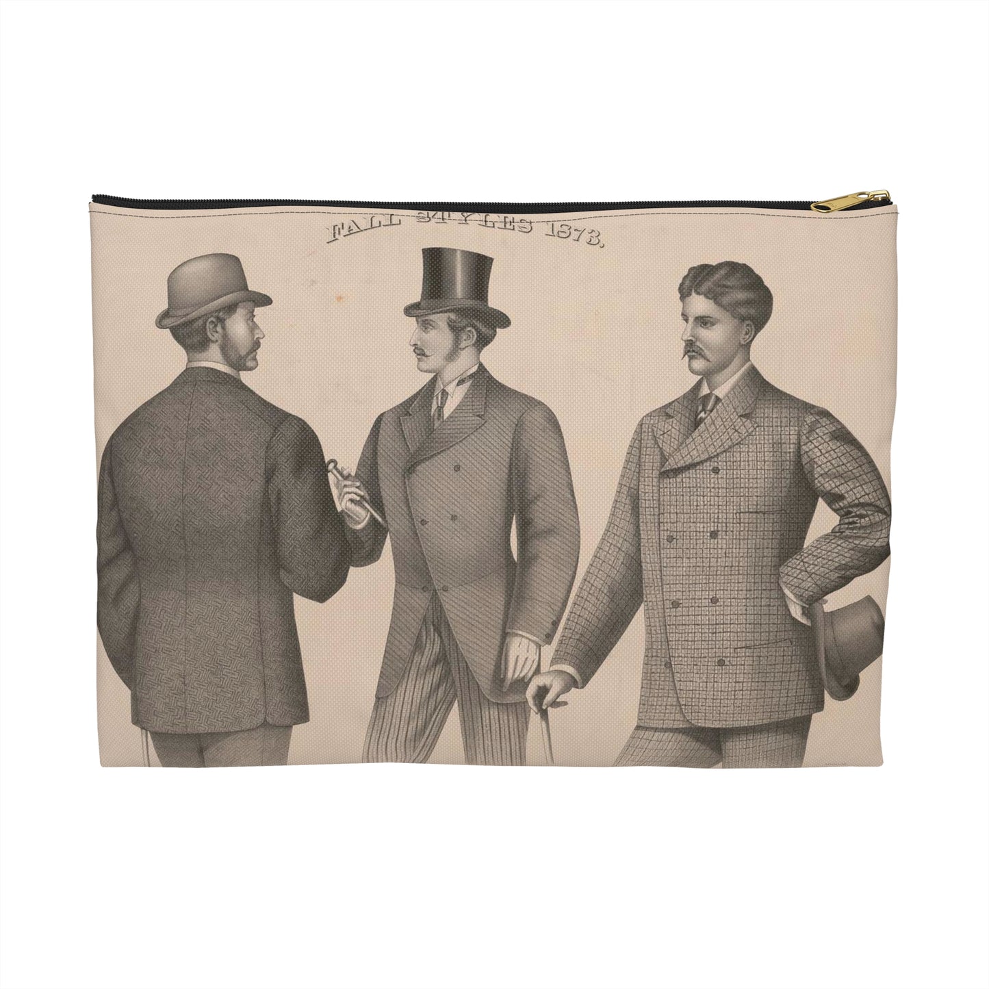 Fall styles 1873 - Print, Library of Congress collection Large Organizer Pouch with Black Zipper