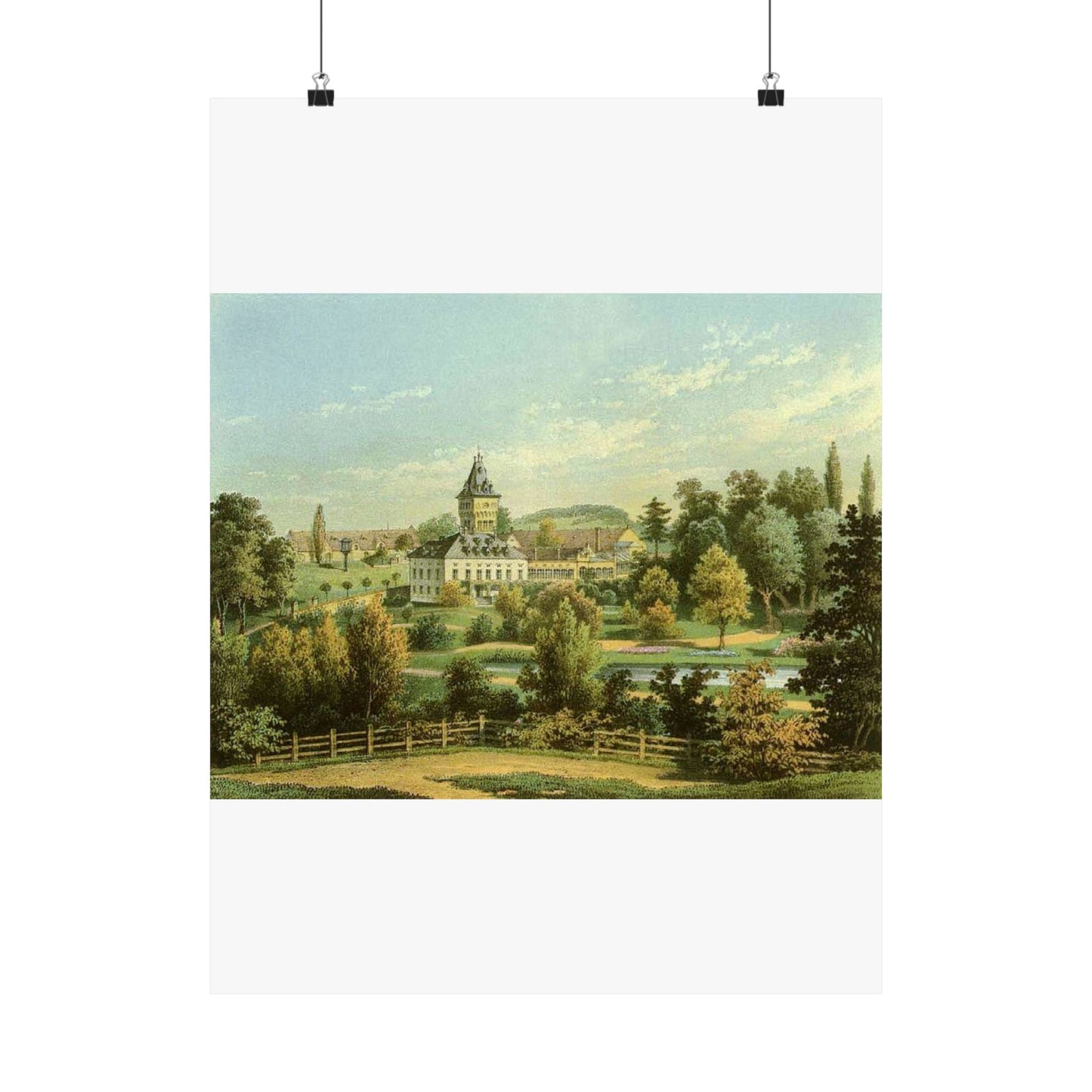 Schloss Peilau-Gladishof Sammlung Duncker High Quality Matte Wall Art Poster for Home, Office, Classroom