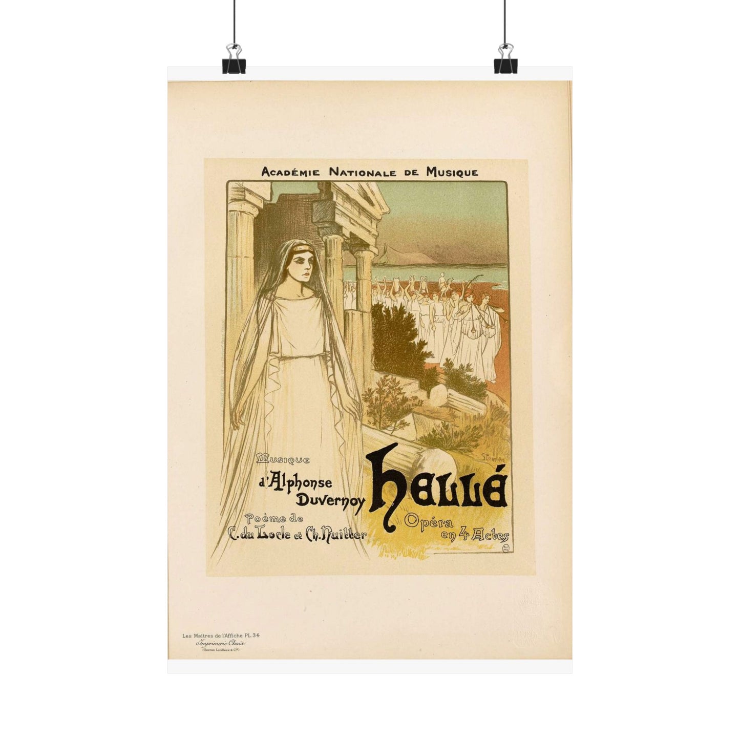 Maîtres de l'affiche V 1 - Pl 34 - Steinlen High Quality Matte Wall Art Poster for Home, Office, Classroom