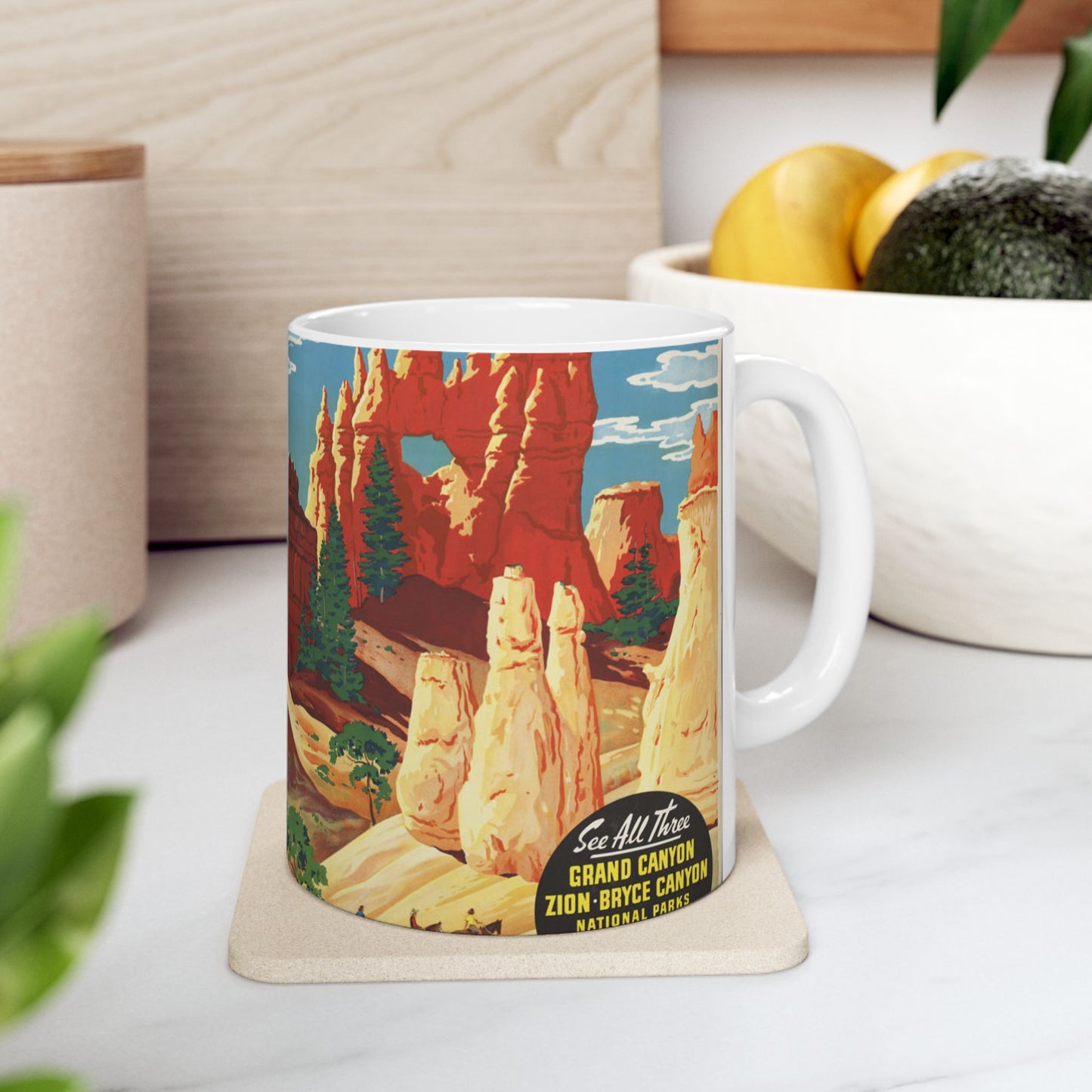 Vintage Travel Posters, 1920s-1930s Beautiful Novelty Ceramic Coffee Mug 11oz