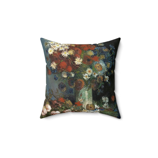 Still life with meadow flowers and roses Van Gogh 1886 Decorative Accent Square Pillow