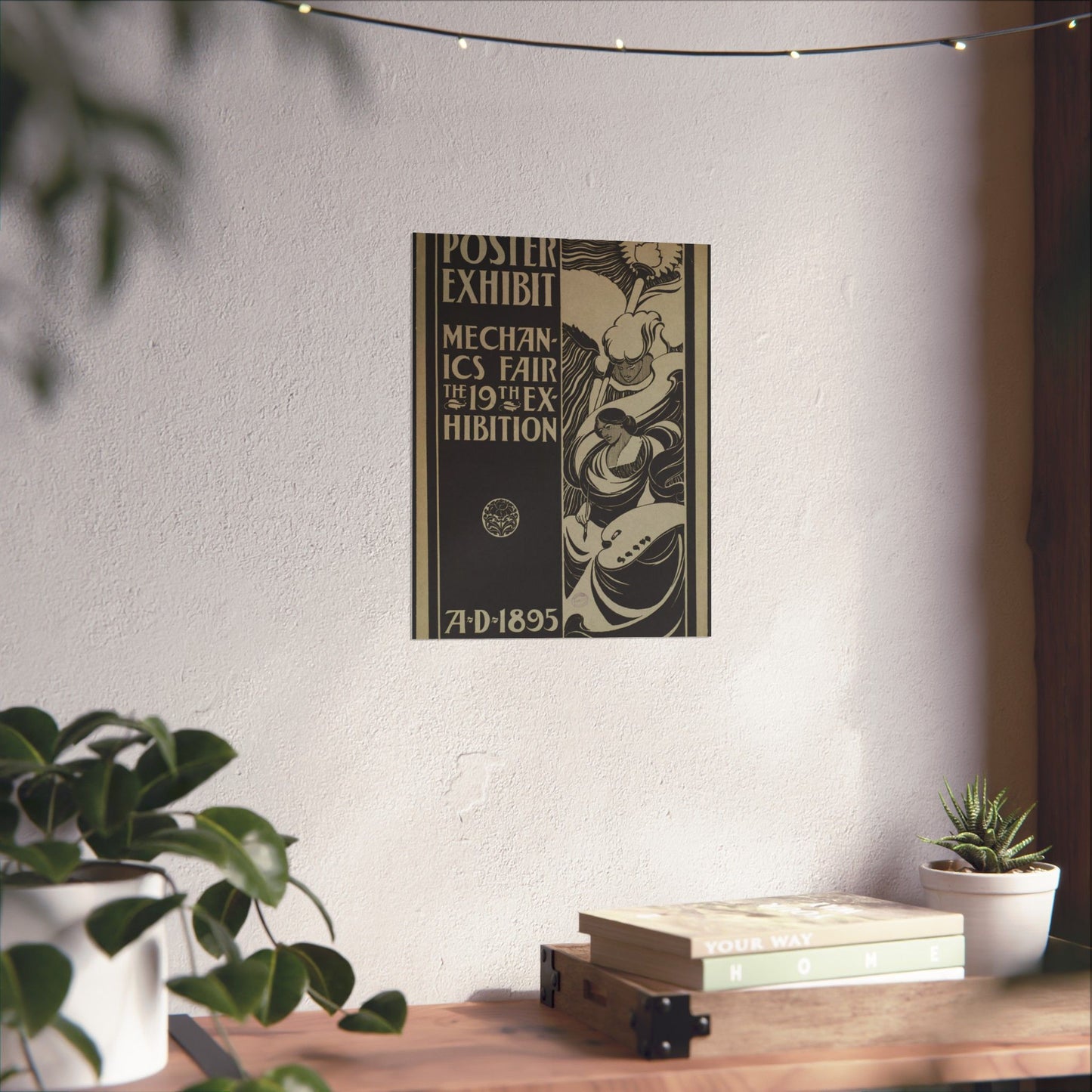 Poster exhibit, Mechanics Fair, the 19th exhibition, A.D. 1895 High Quality Matte Wall Art Poster for Home, Office, Classroom