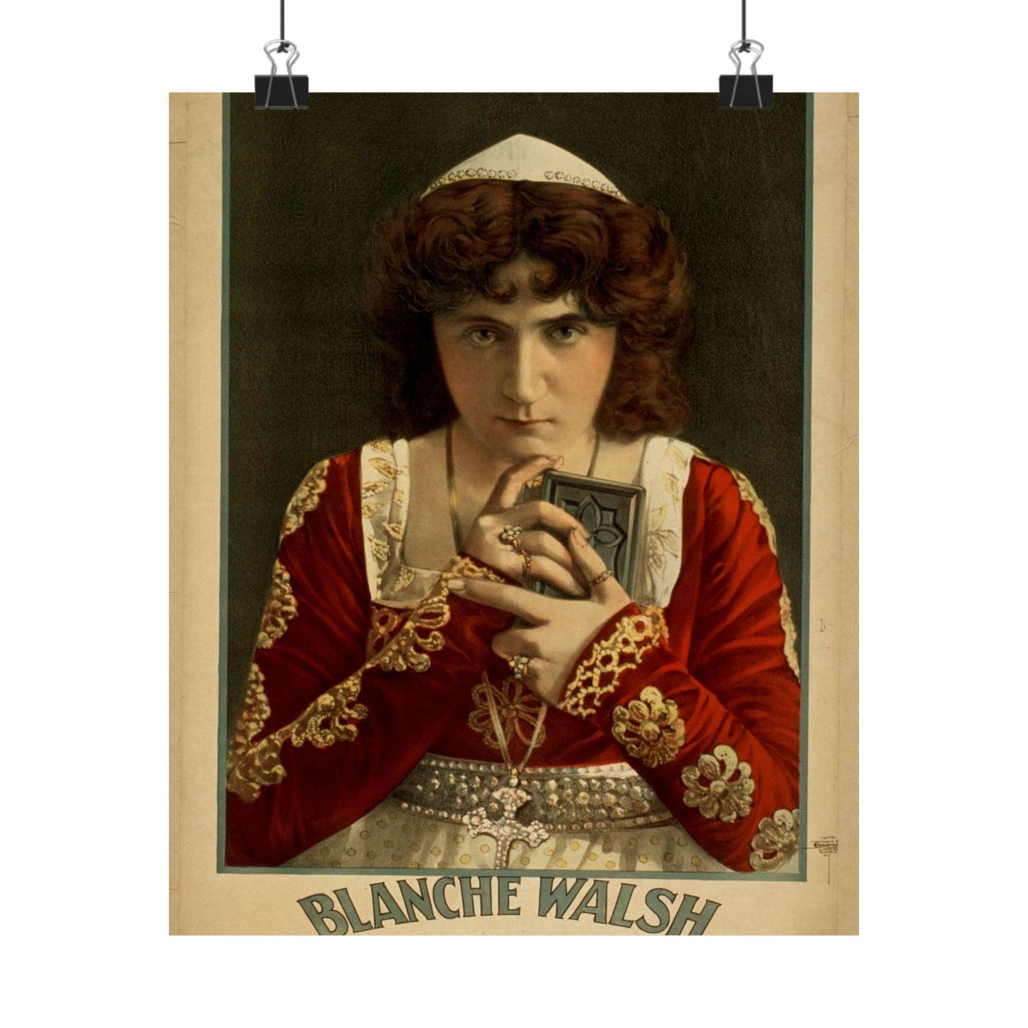 Blanche Walsh, American vaudeville and popular entertainment 1870 1920 High Quality Matte Wall Art Poster for Home, Office, Classroom