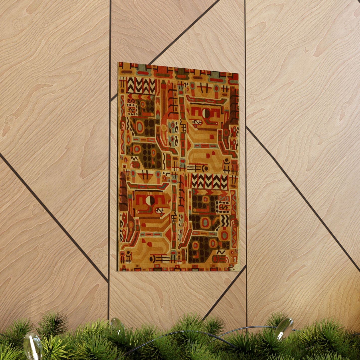 Tunic Fragment, 9th century - Public domain museum image. A rug with a design on it High Quality Matte Wall Art Poster for Home, Office, Classroom