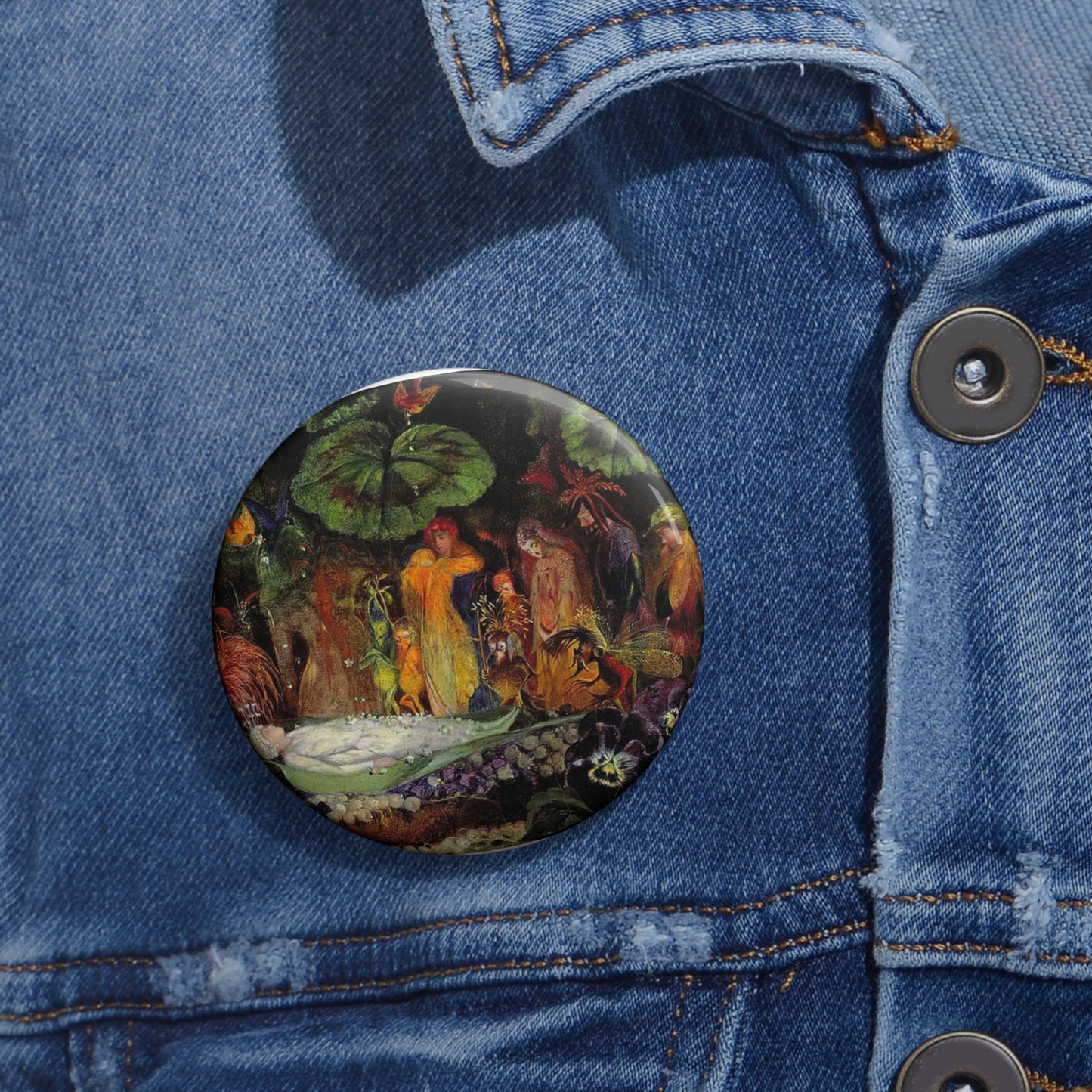 Fitzgerald, Death of the fairy Pin Buttons with Crisp Design