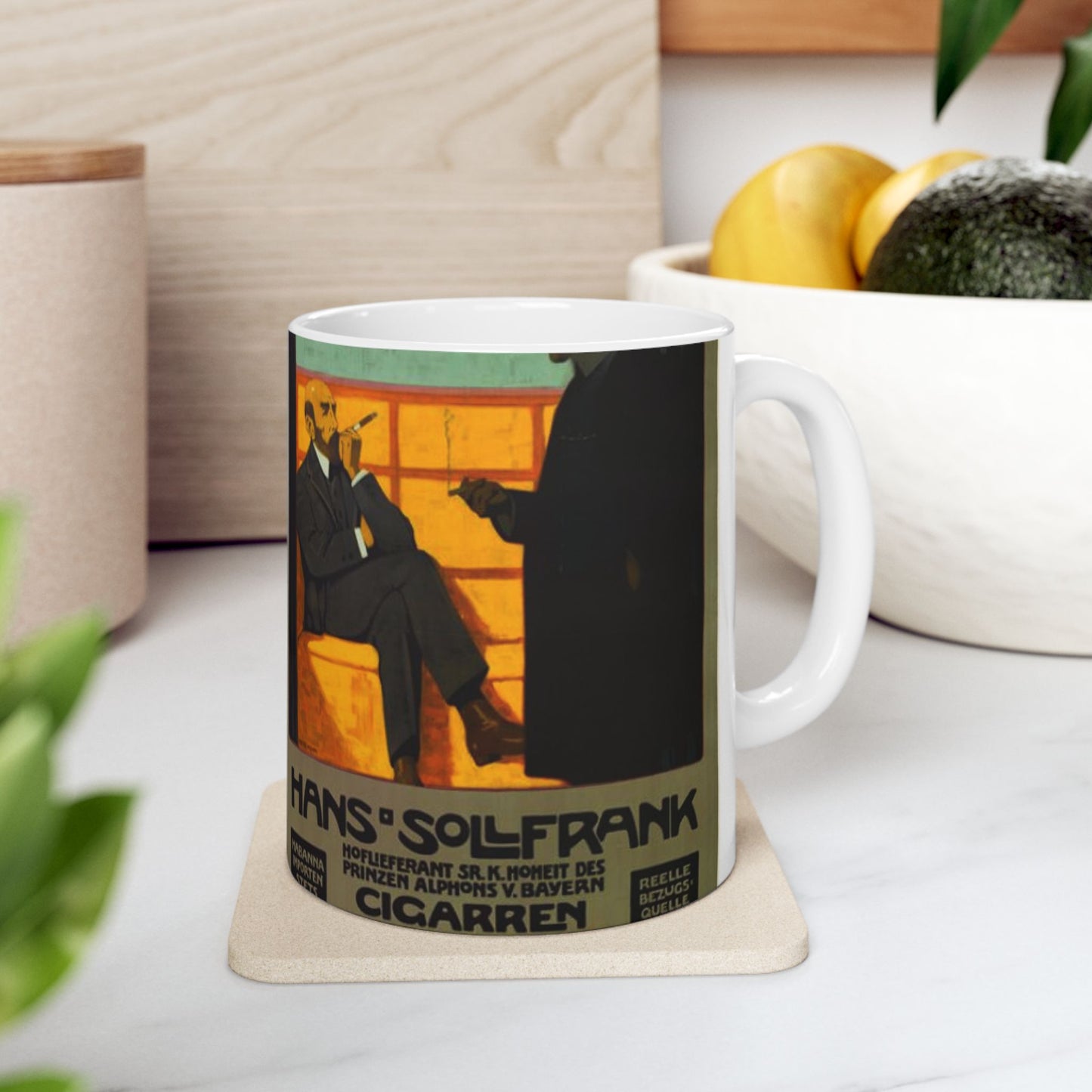 Hans Sollfrank - Fritz Rehm - Art nouveau public domain poster - Art nouveau public domain image Beautiful Novelty Ceramic Coffee Mug 11oz