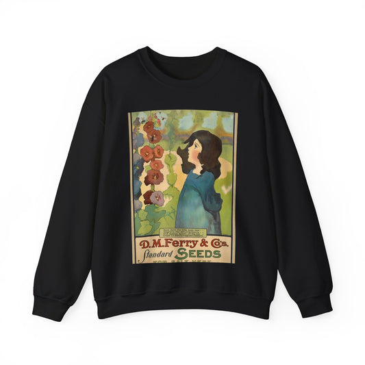 D. M. Ferry & Co's. standard seeds. Black Heavy Blend Adult Crew Neck SweatShirt