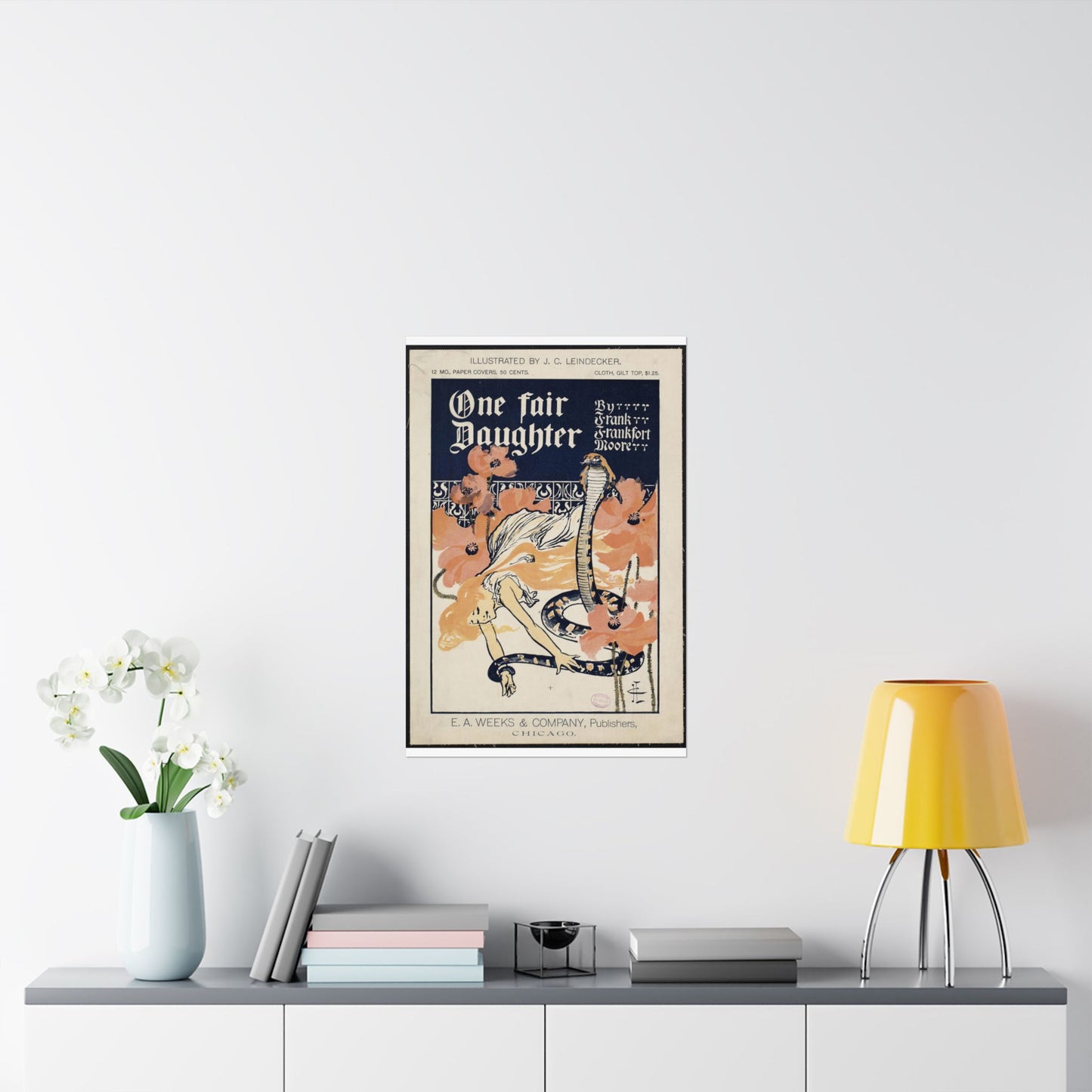 One fair daughter, by Frank Frankfort Moore High Quality Matte Wall Art Poster for Home, Office, Classroom